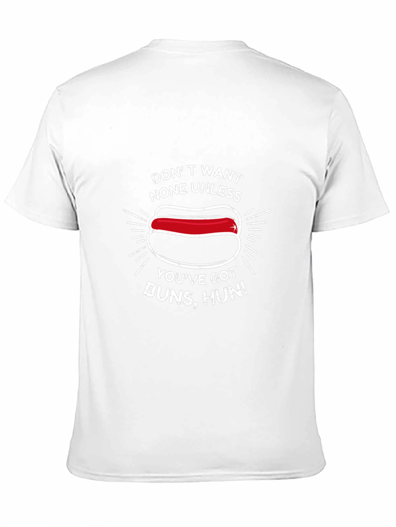 Funny Hot Dog Graphic T-Shirt - Buns Hun!