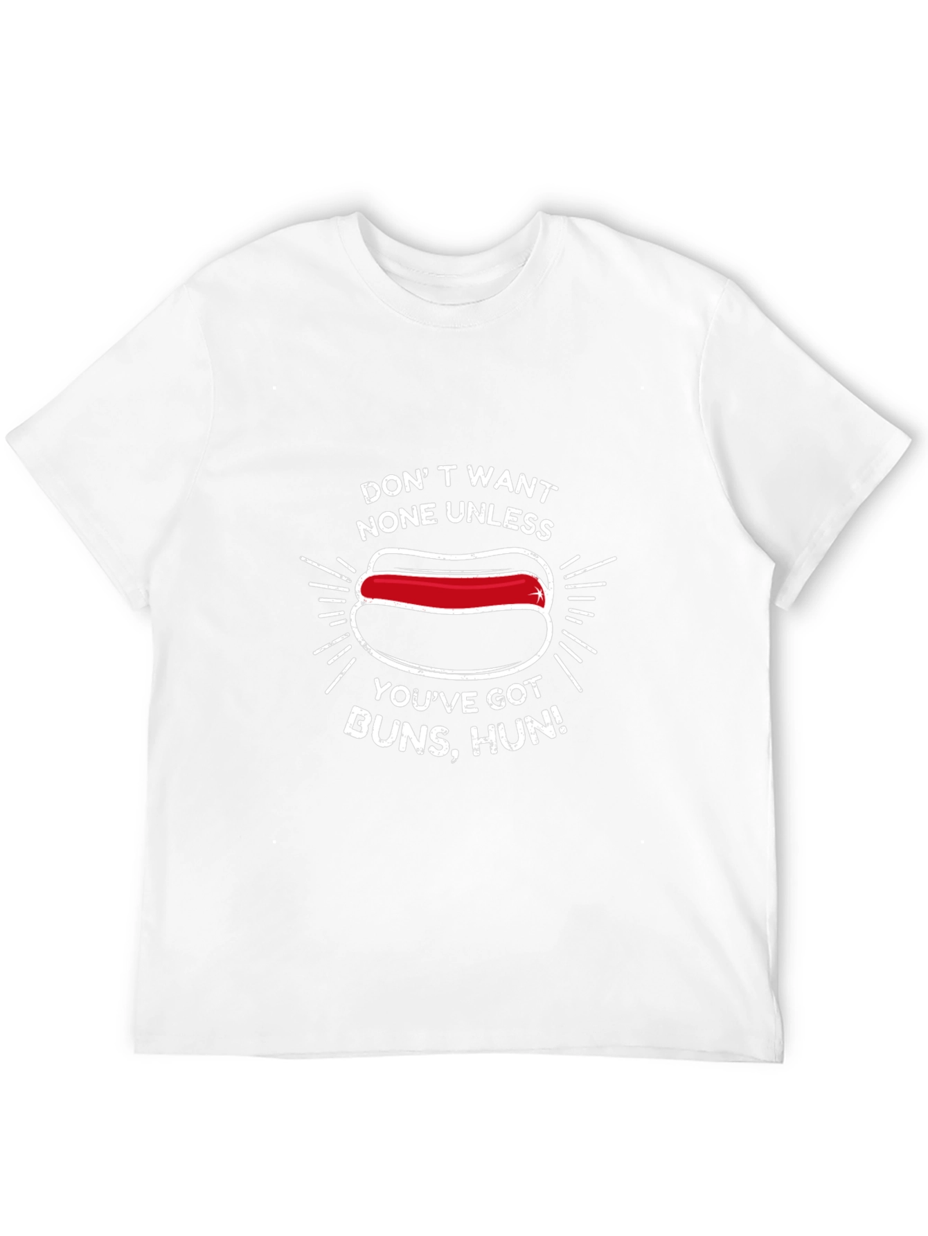 Funny Hot Dog Graphic T-Shirt - Buns Hun!