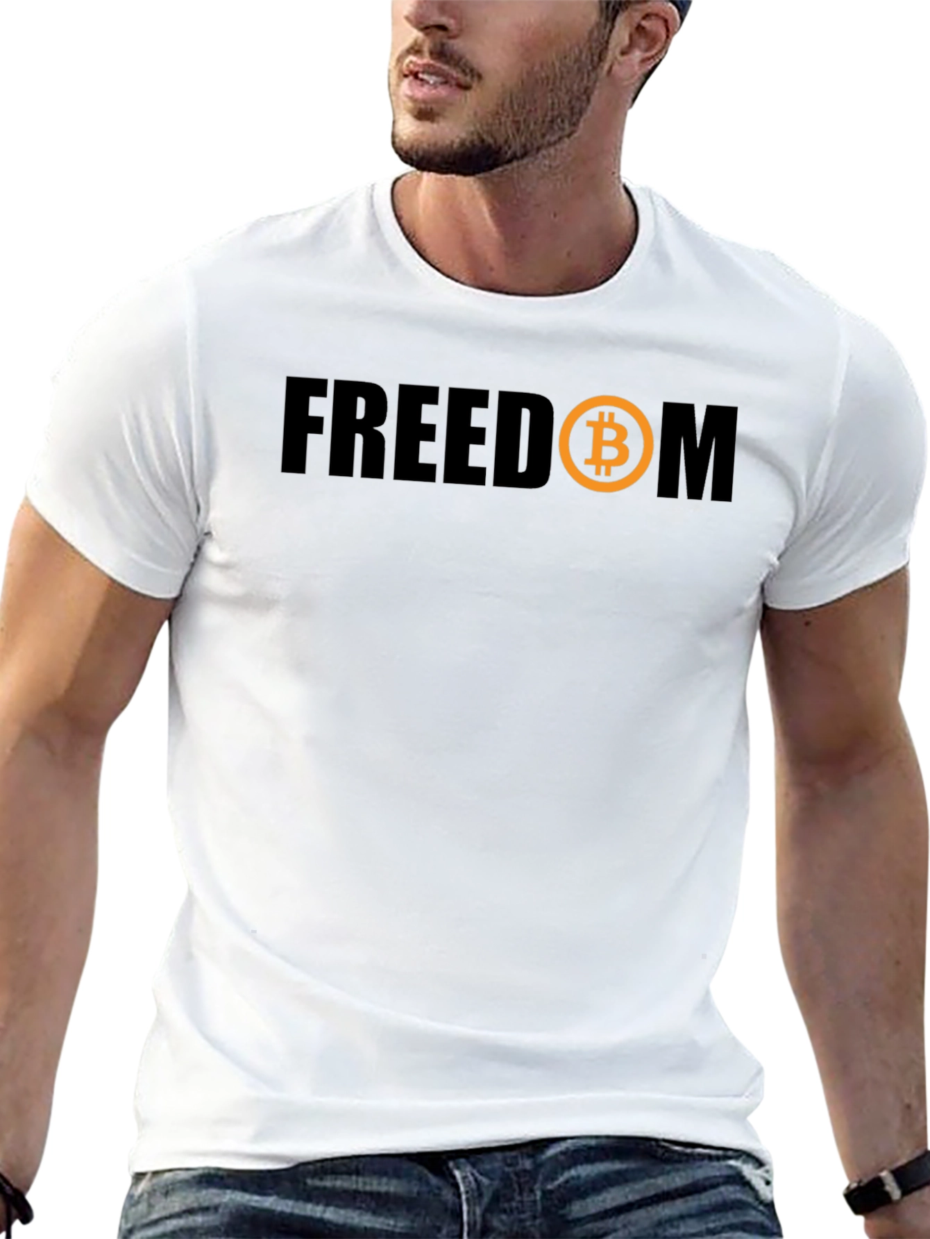 Bitcoin Freedom Graphic T-Shirt - Crypto Currency Tee