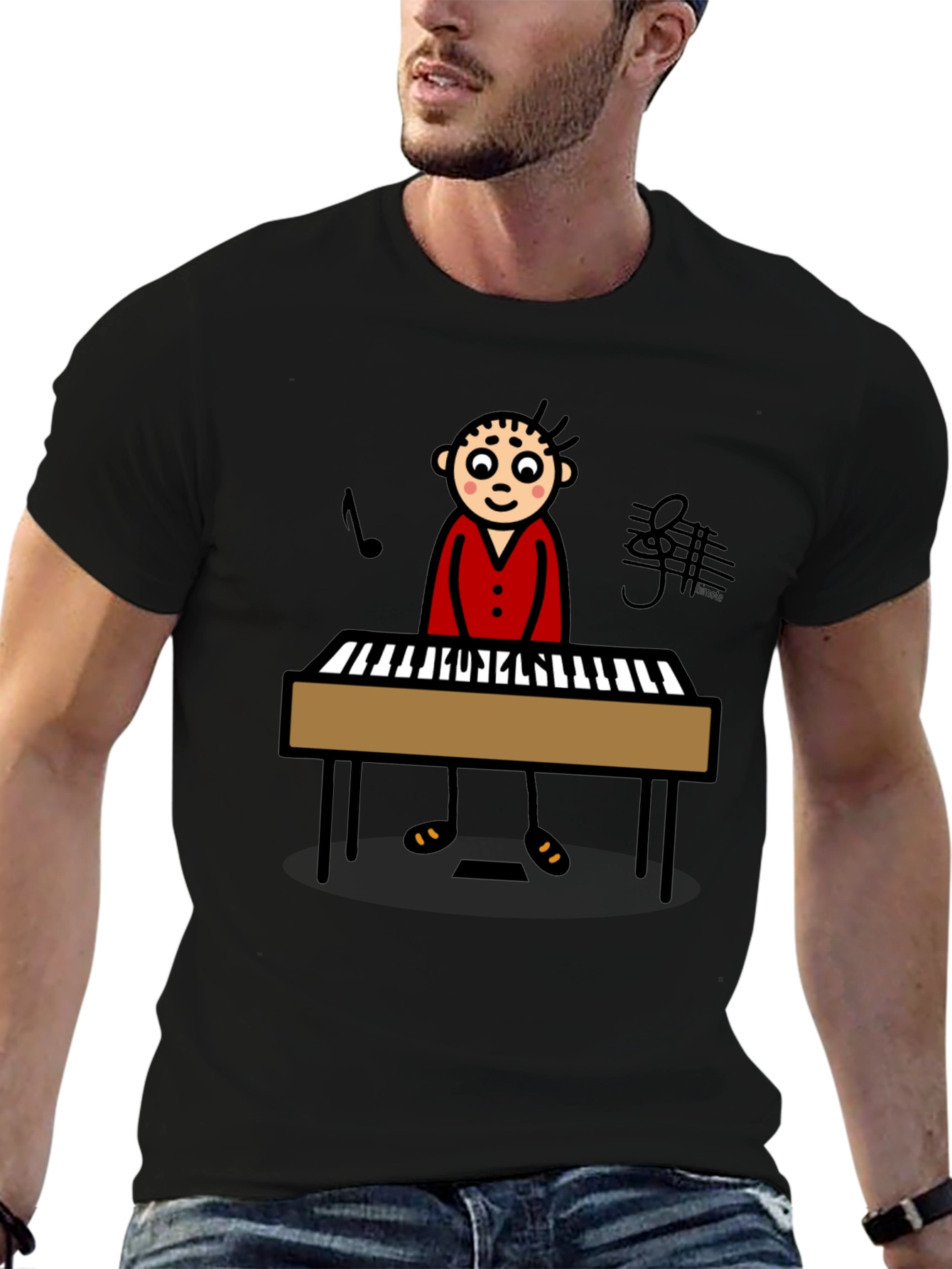 Piano Player Graphic T-Shirt - Unisex