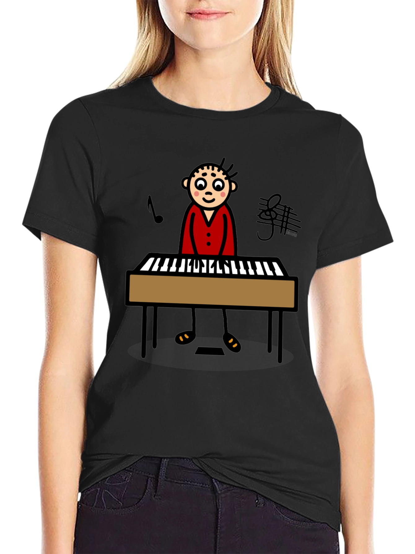 Piano Player Graphic T-Shirt - Unisex