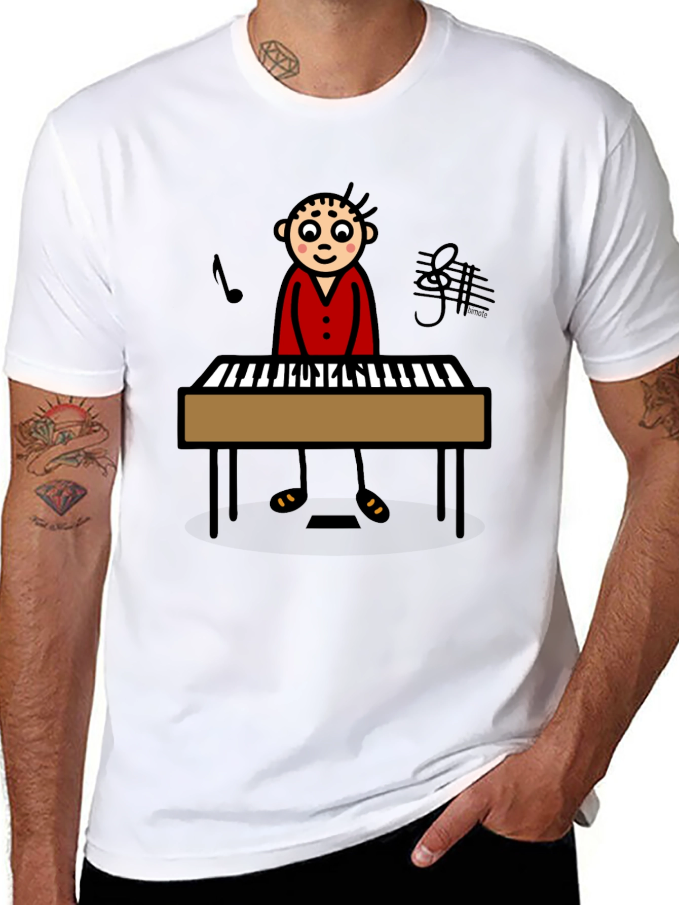 Piano Player Graphic T-Shirt - Unisex