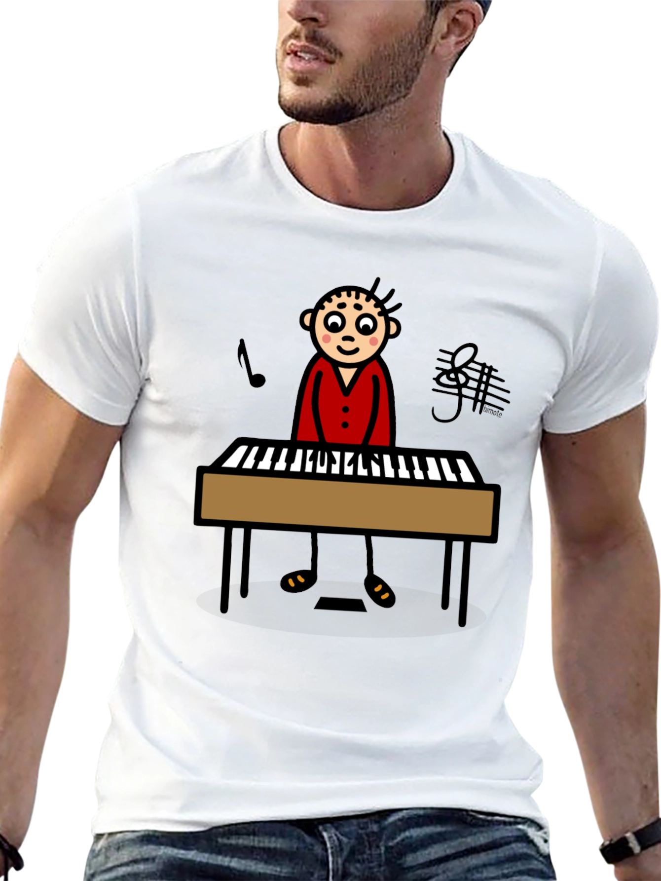 Piano Player Graphic T-Shirt - Unisex