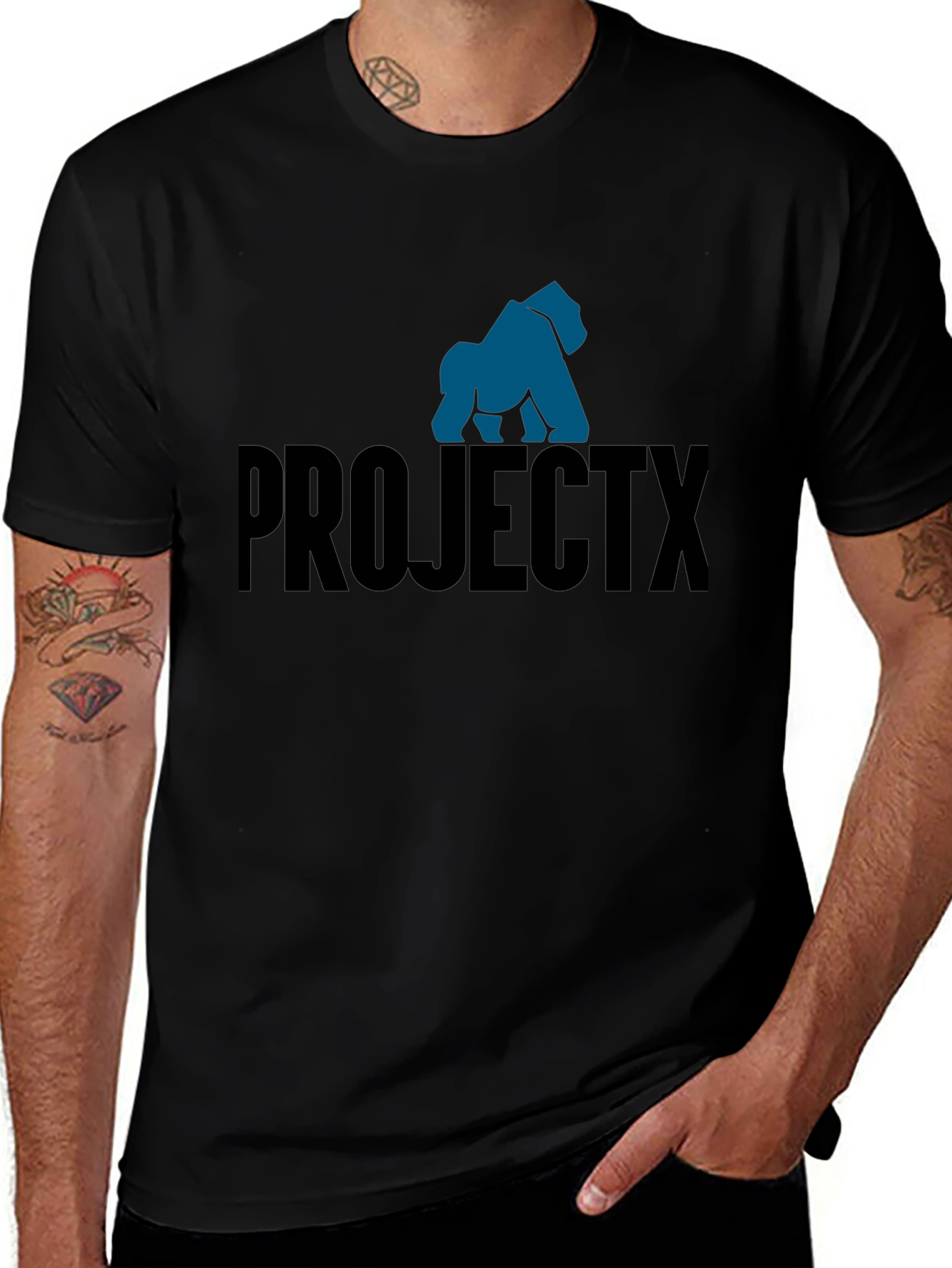 ProjectX Gorilla Graphic Tee - Black