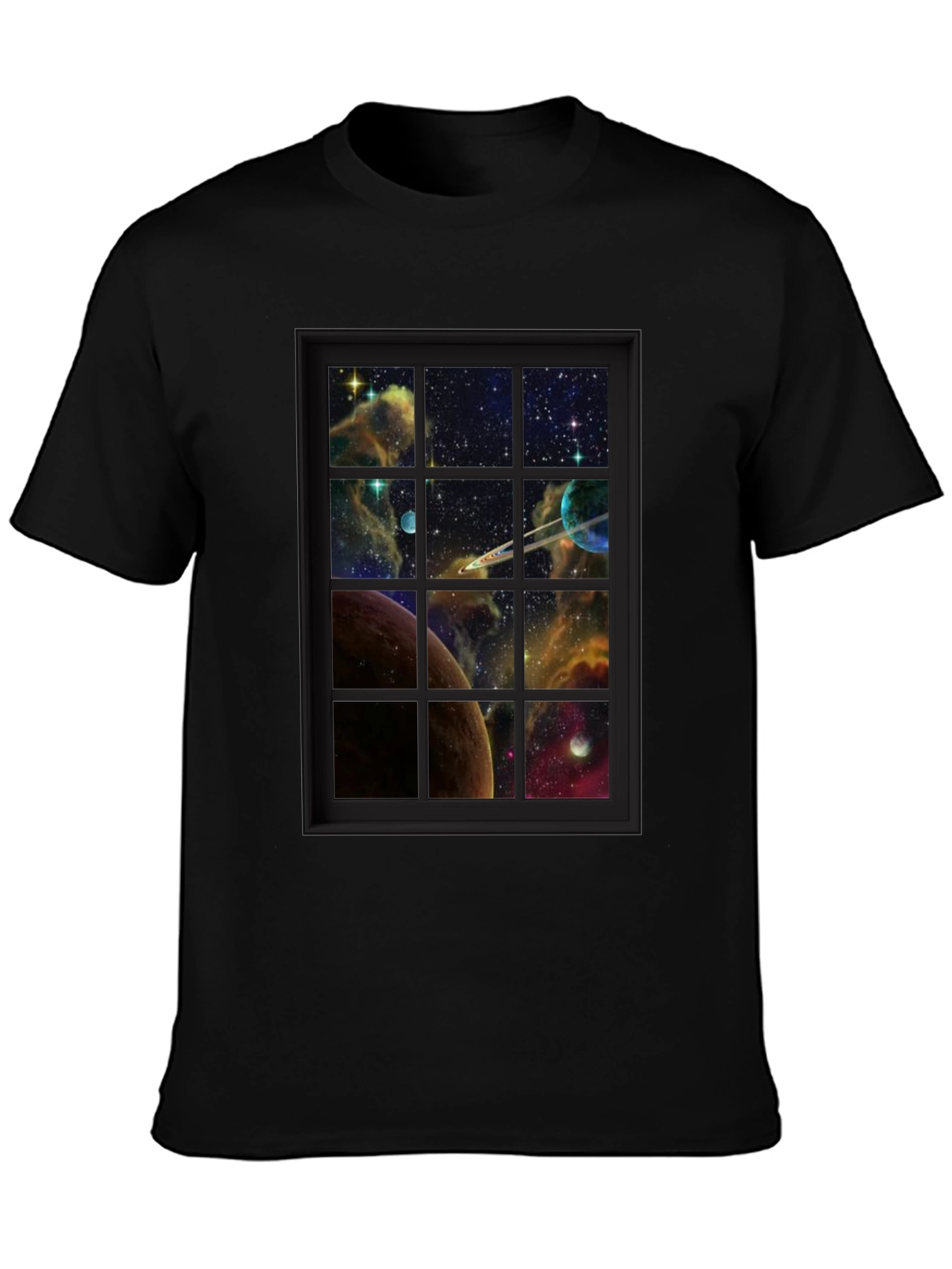 Galaxy Window T-Shirt - Space View Graphic Tee