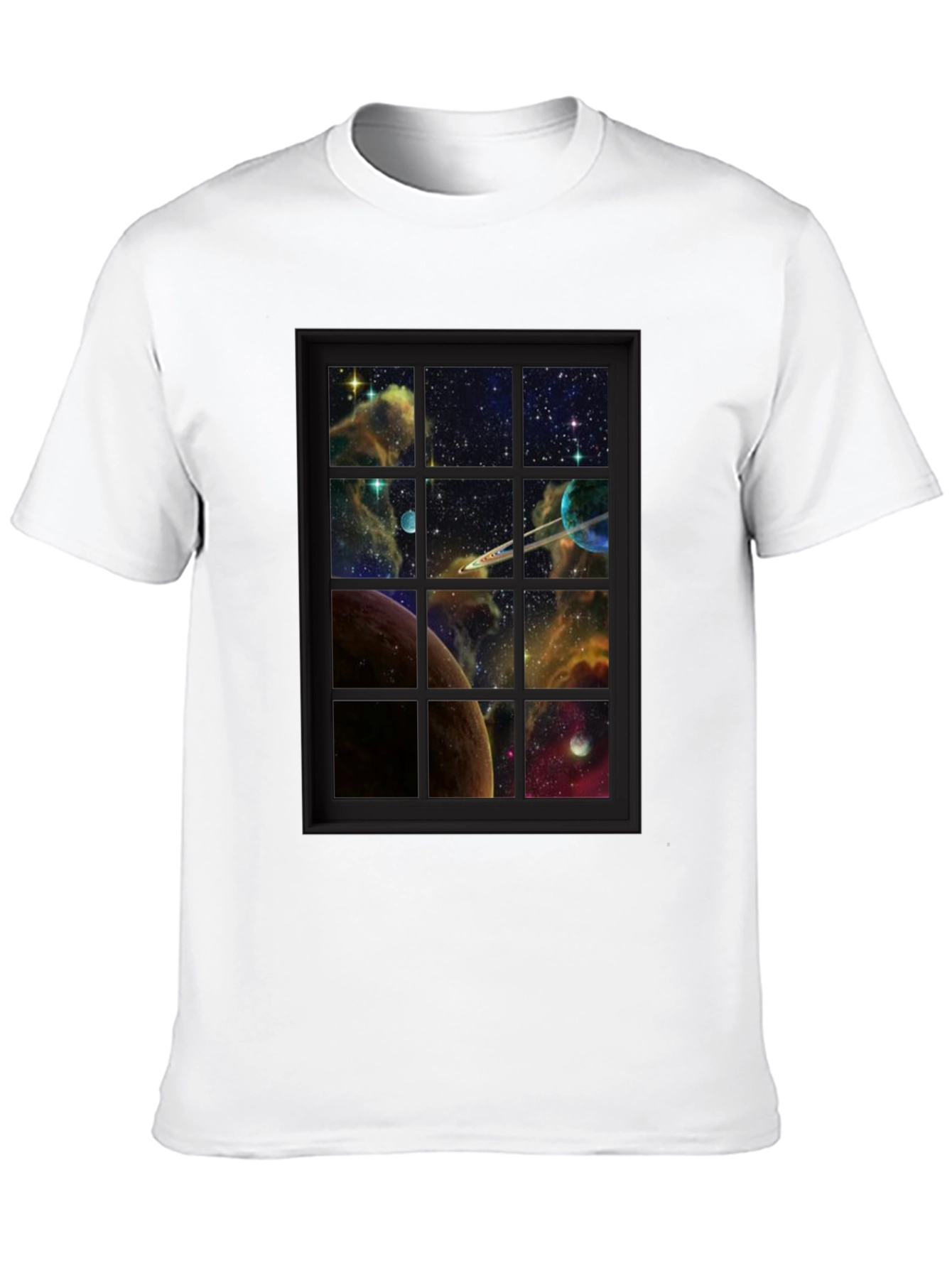 Galaxy Window T-Shirt - Space View Graphic Tee