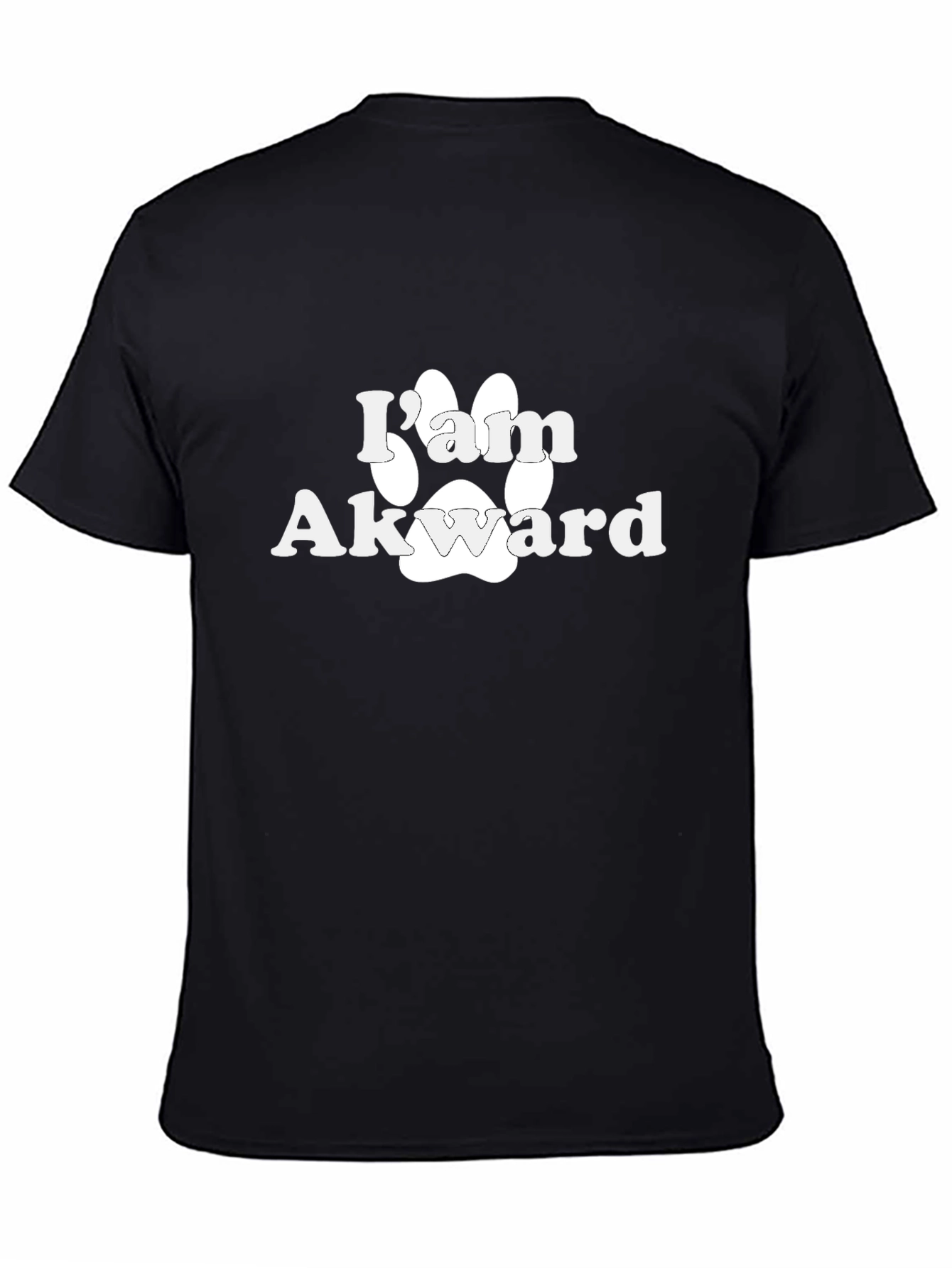 Im Awkward Paw Print Graphic T-Shirt