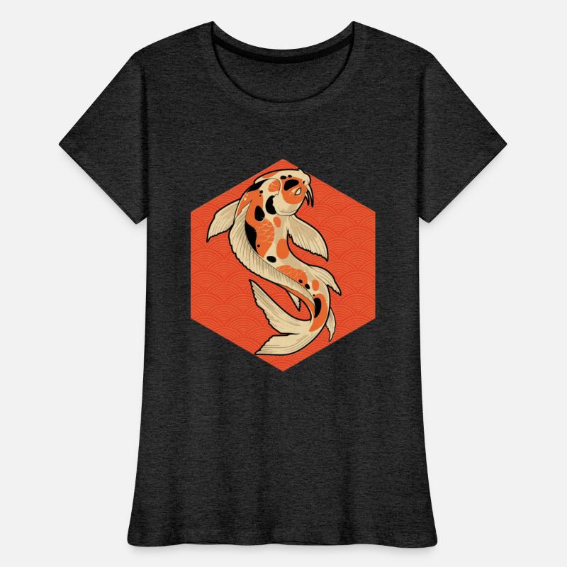 Koi Fish And Red Waves