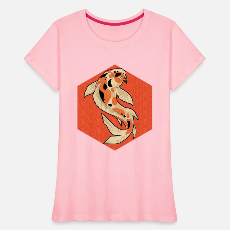 Koi Fish And Red Waves