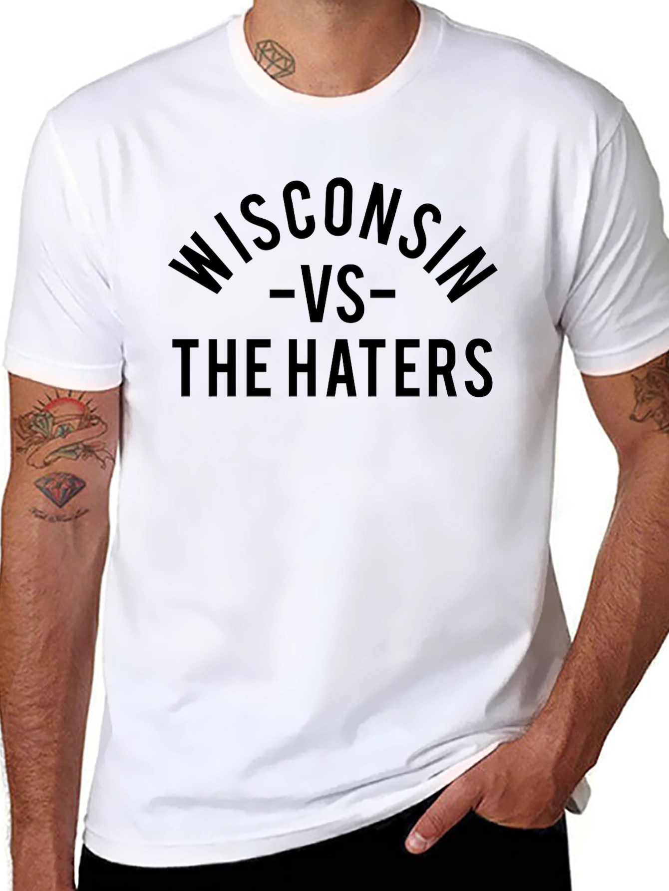 Wisconsin VS The Haters Black T-Shirt