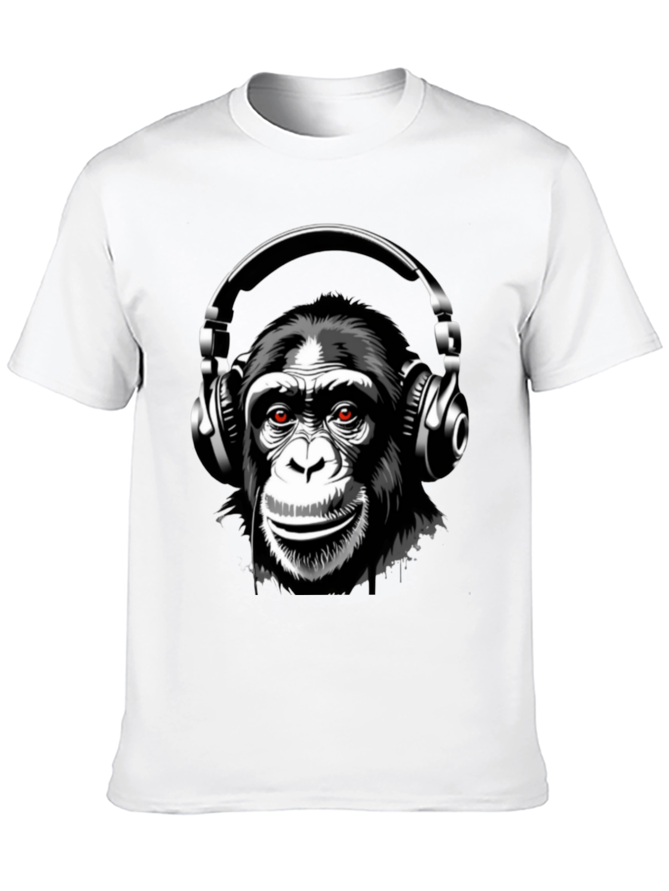 Monkey Headphones Graphic T-Shirt