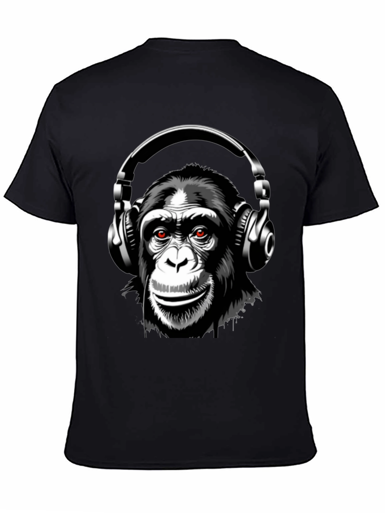 Monkey Headphones Graphic T-Shirt