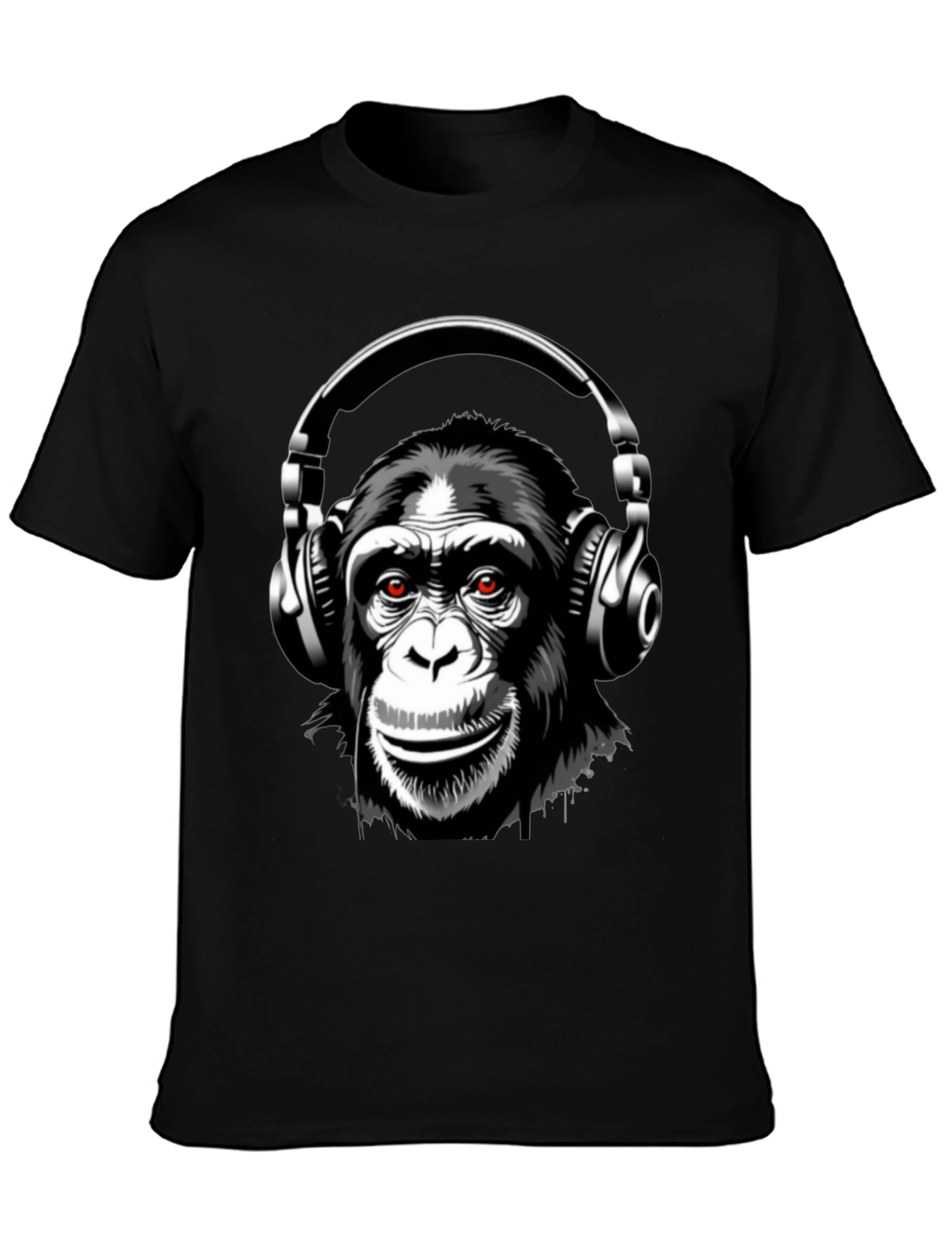 Monkey Headphones Graphic T-Shirt