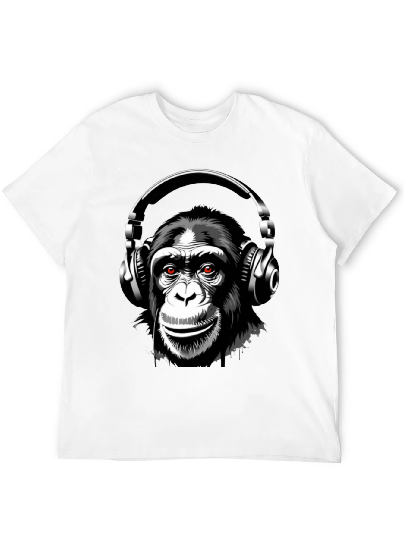 Monkey Headphones Graphic T-Shirt