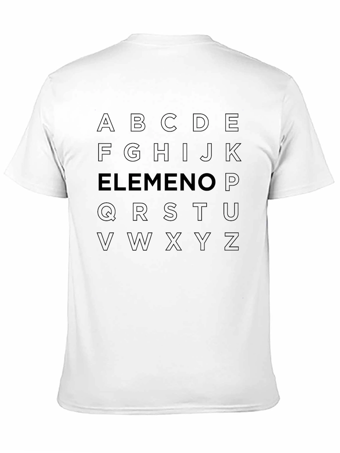 Alphabet Black T-Shirt - Spelling Tee