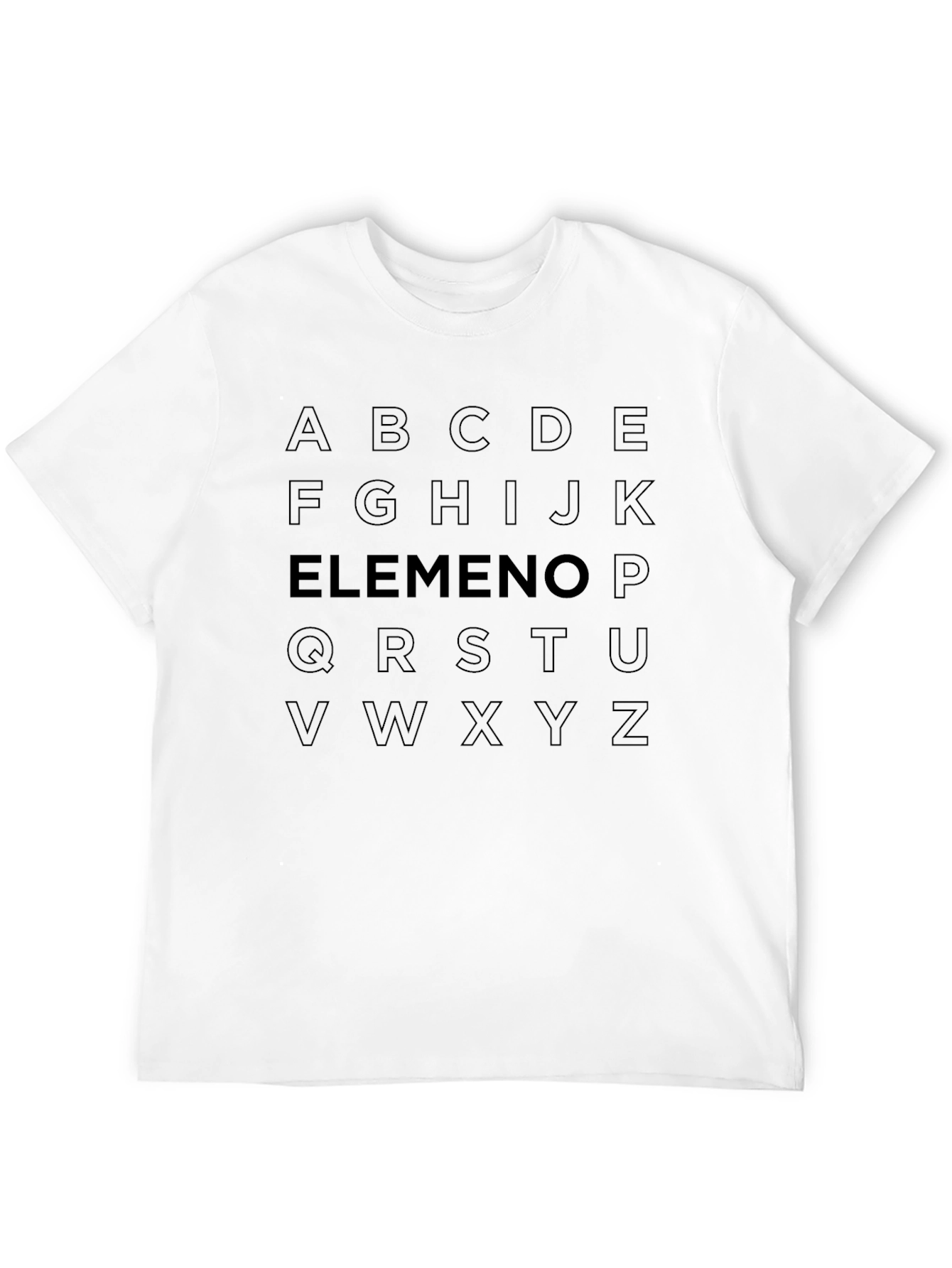 Alphabet Black T-Shirt - Spelling Tee