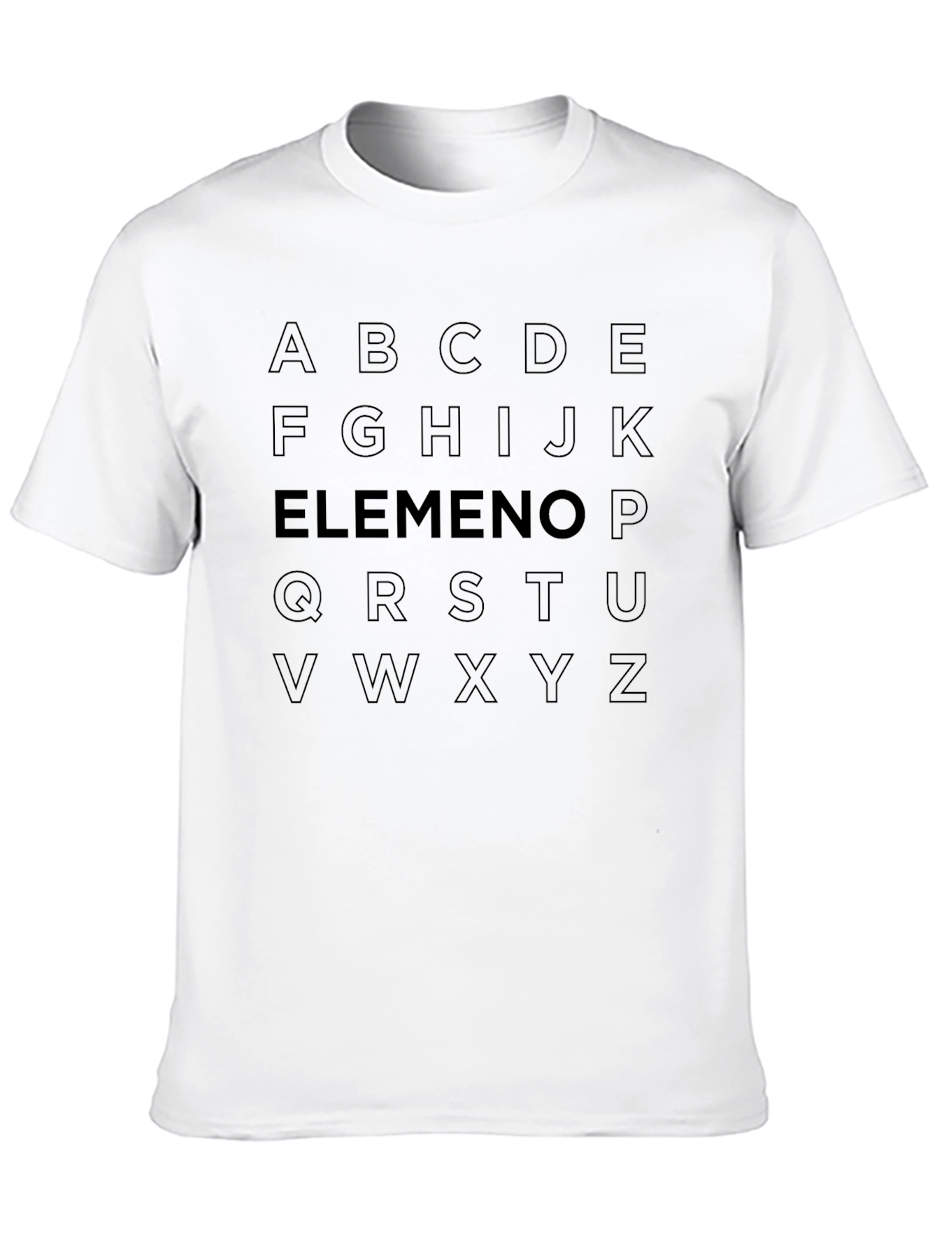 Alphabet Black T-Shirt - Spelling Tee