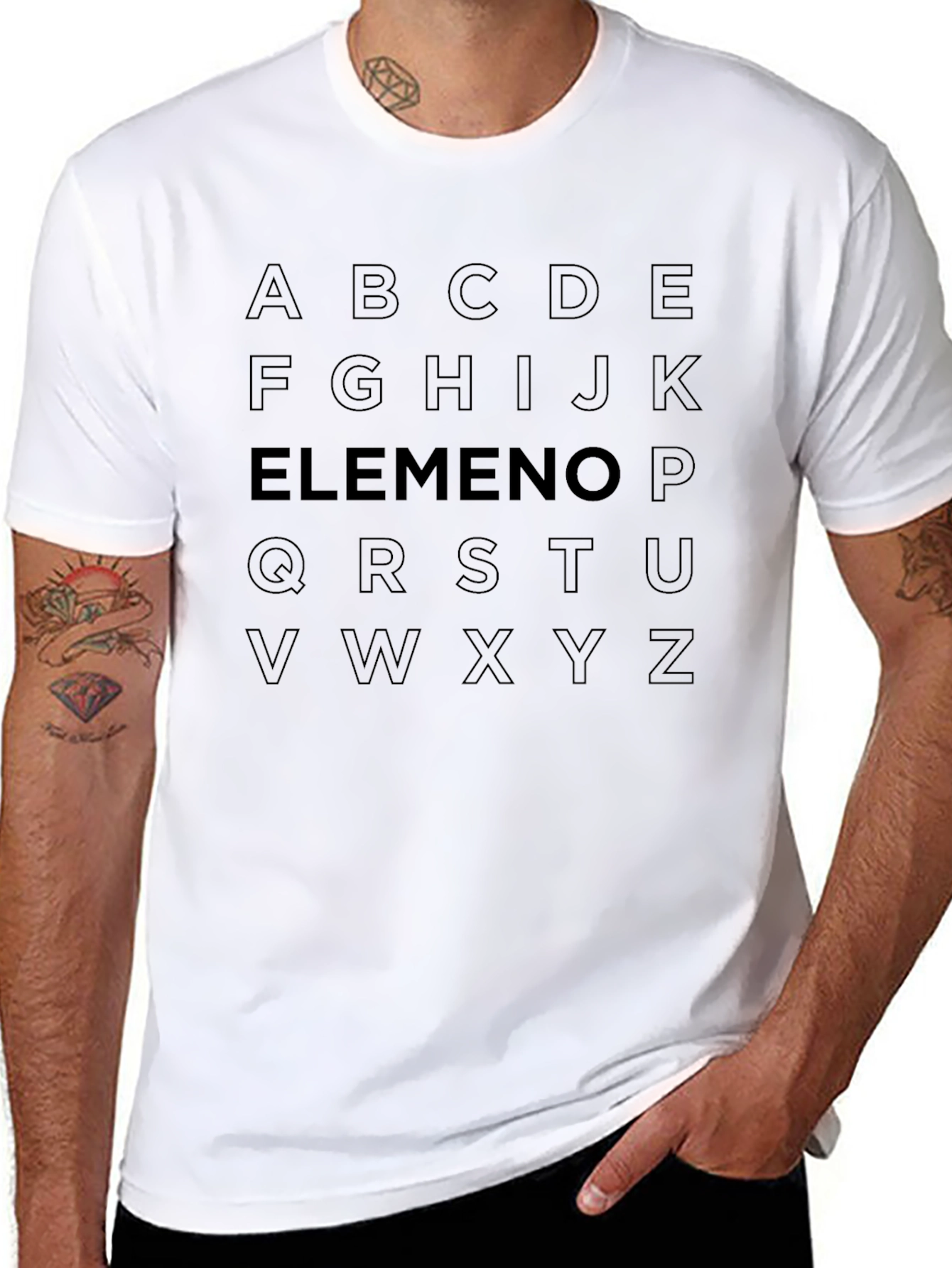 Alphabet Black T-Shirt - Spelling Tee