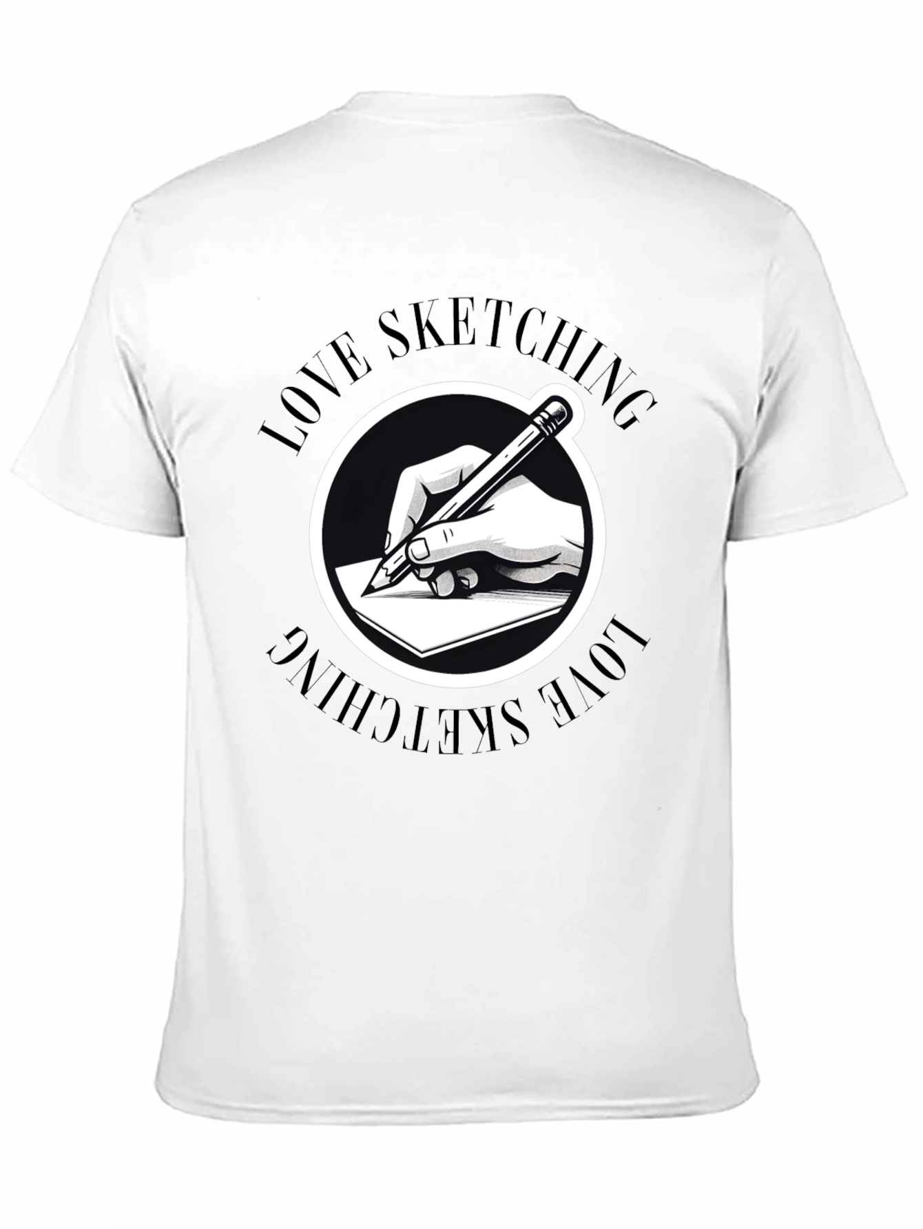 Love Sketching Graphic T-Shirt - Black