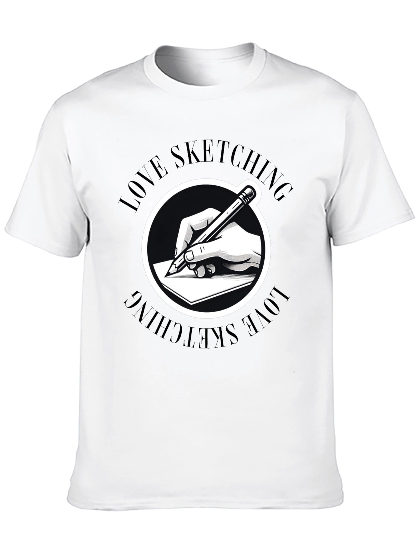 Love Sketching Graphic T-Shirt - Black