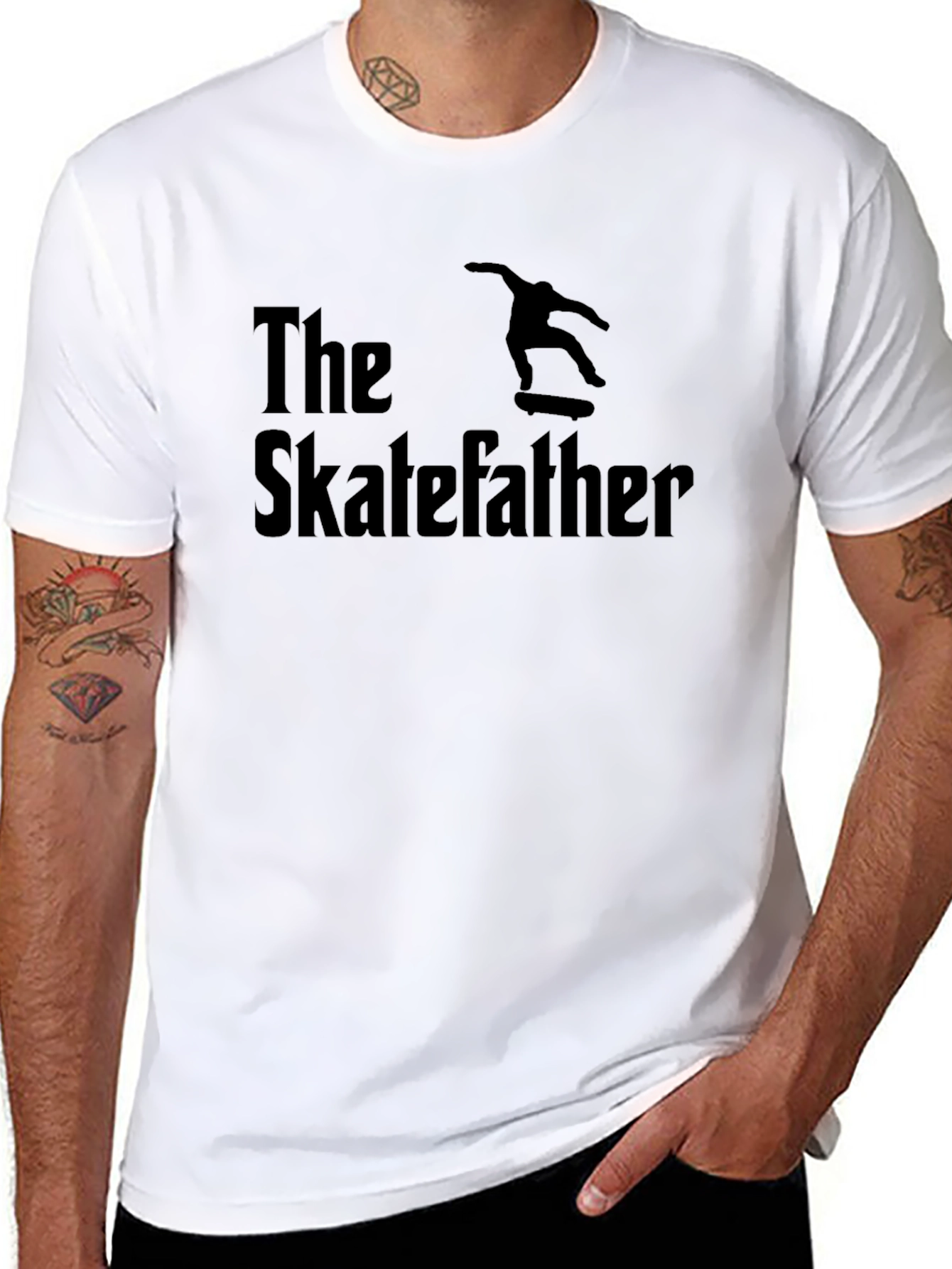 The Skatefather T-Shirt - Cool Skater Dad Tee