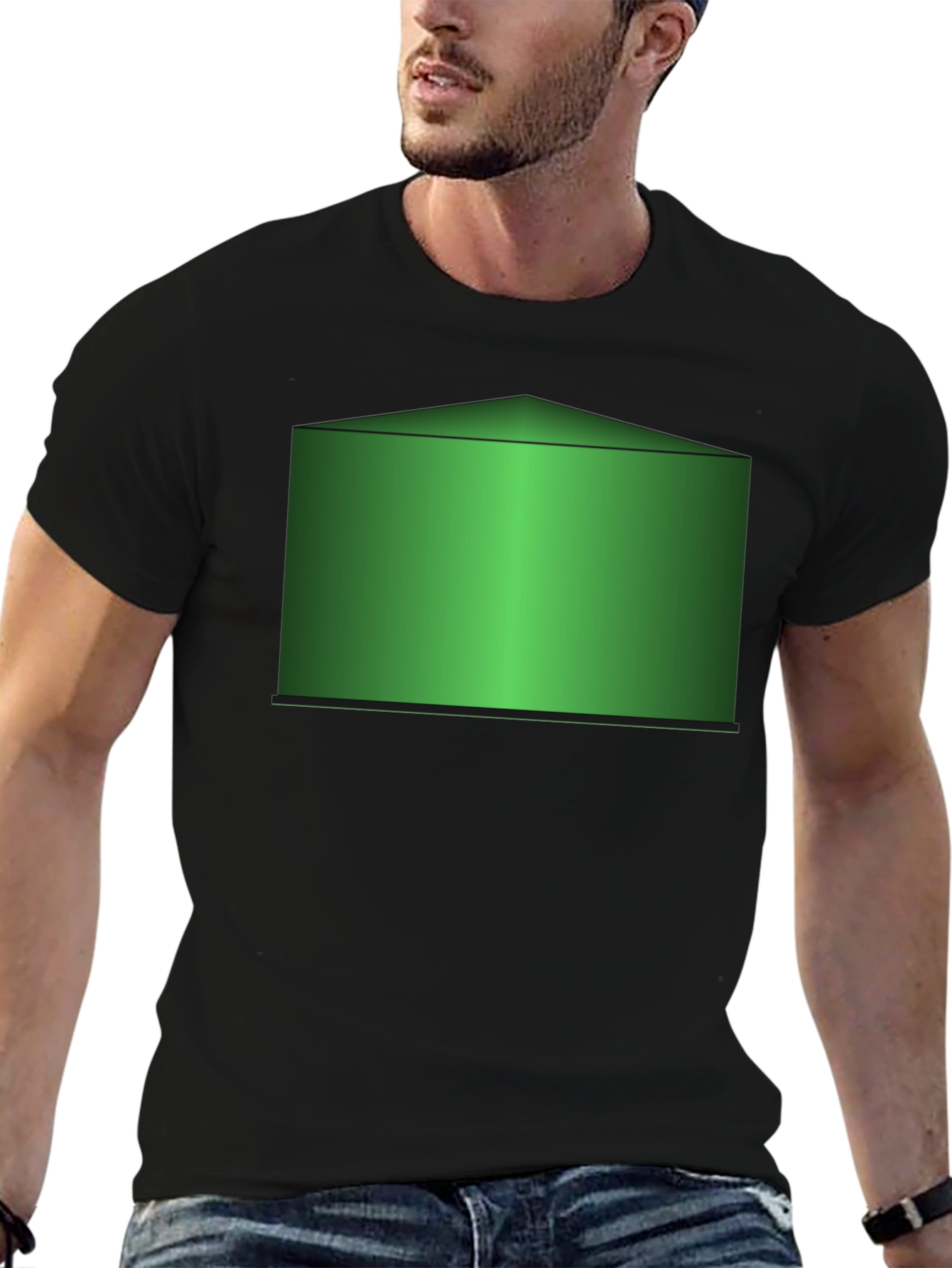 Green Reservoir Graphic Black T-Shirt