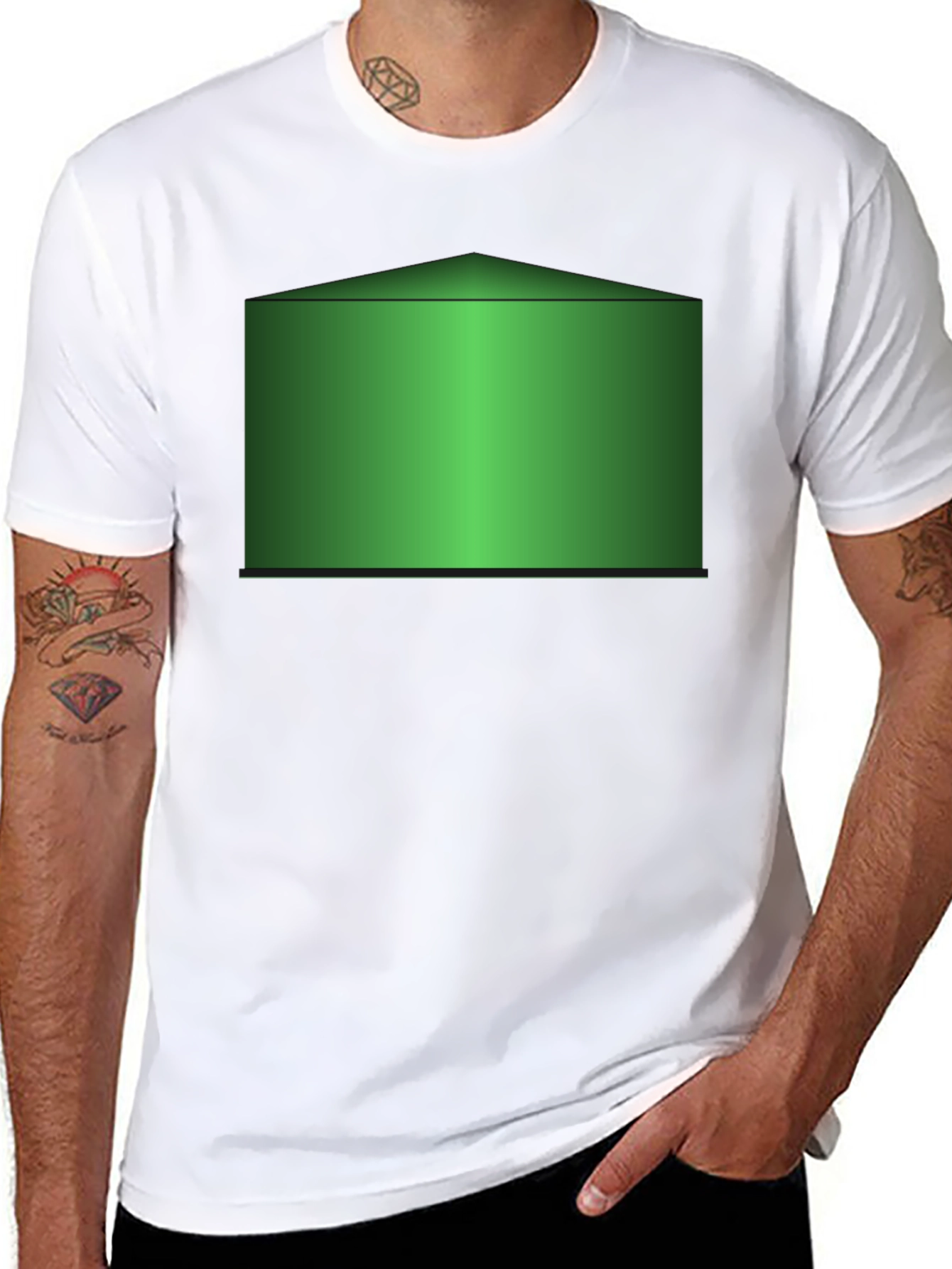 Green Reservoir Graphic Black T-Shirt