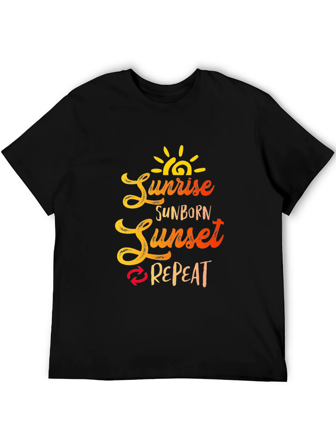 Sunrise Sunborn Sunset Repeat Graphic Tee