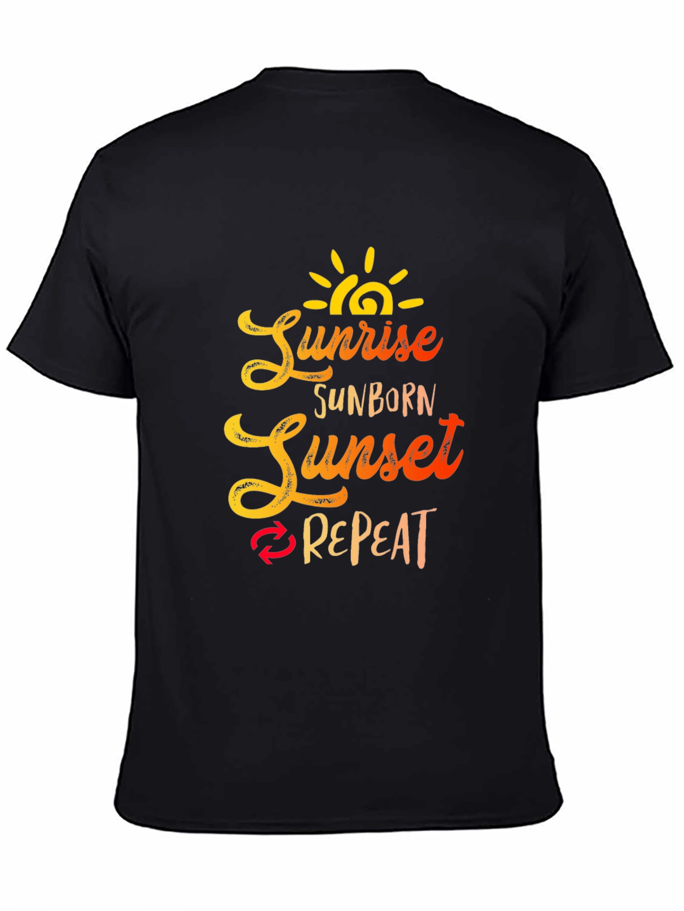 Sunrise Sunborn Sunset Repeat Graphic Tee