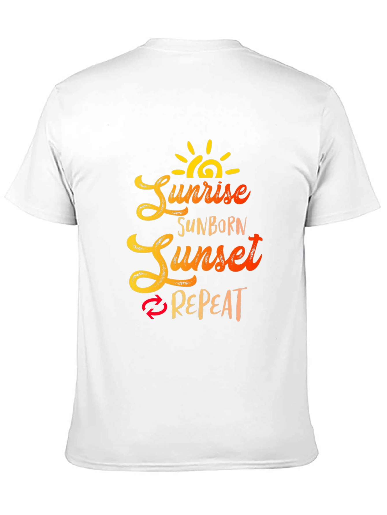 Sunrise Sunborn Sunset Repeat Graphic Tee
