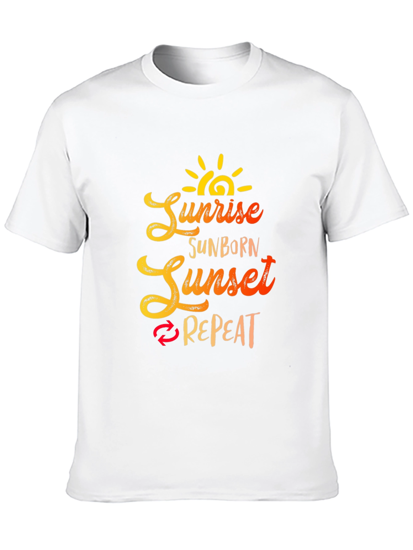 Sunrise Sunborn Sunset Repeat Graphic Tee