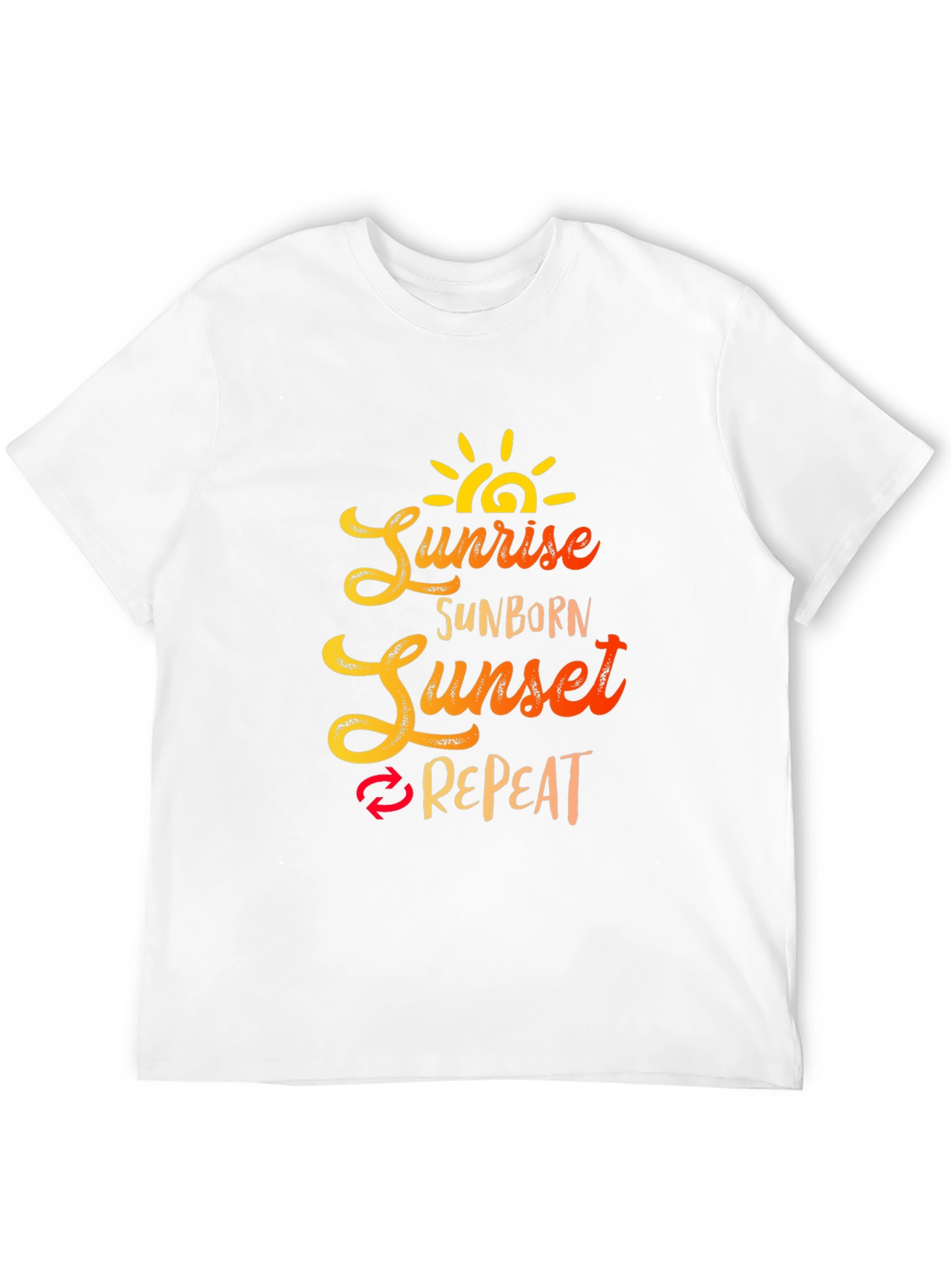 Sunrise Sunborn Sunset Repeat Graphic Tee
