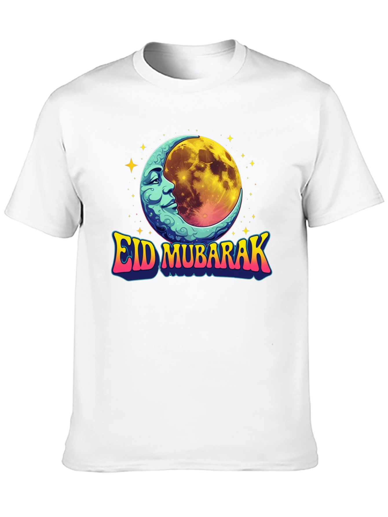 Eid Mubarak Moon Graphic T-Shirt