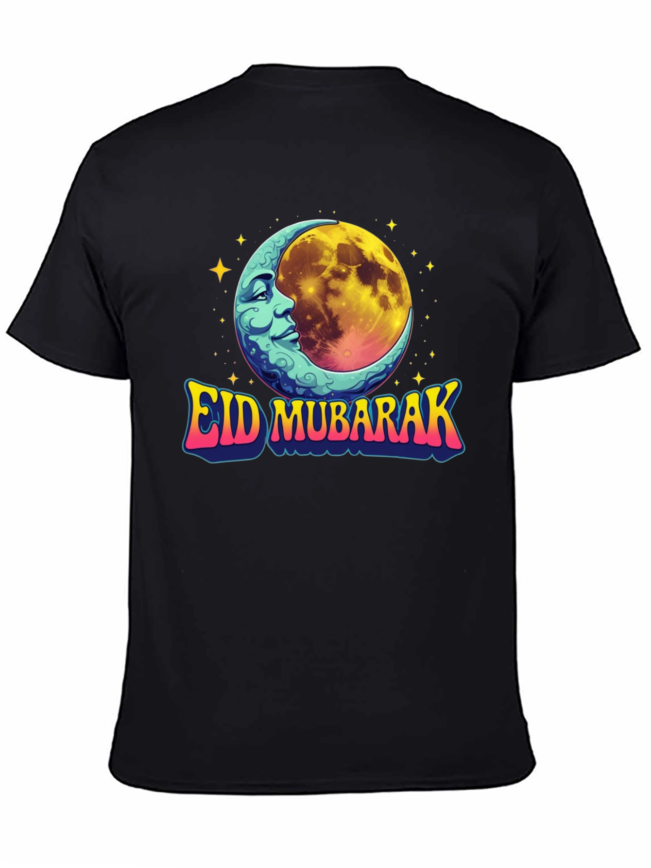 Eid Mubarak Moon Graphic T-Shirt