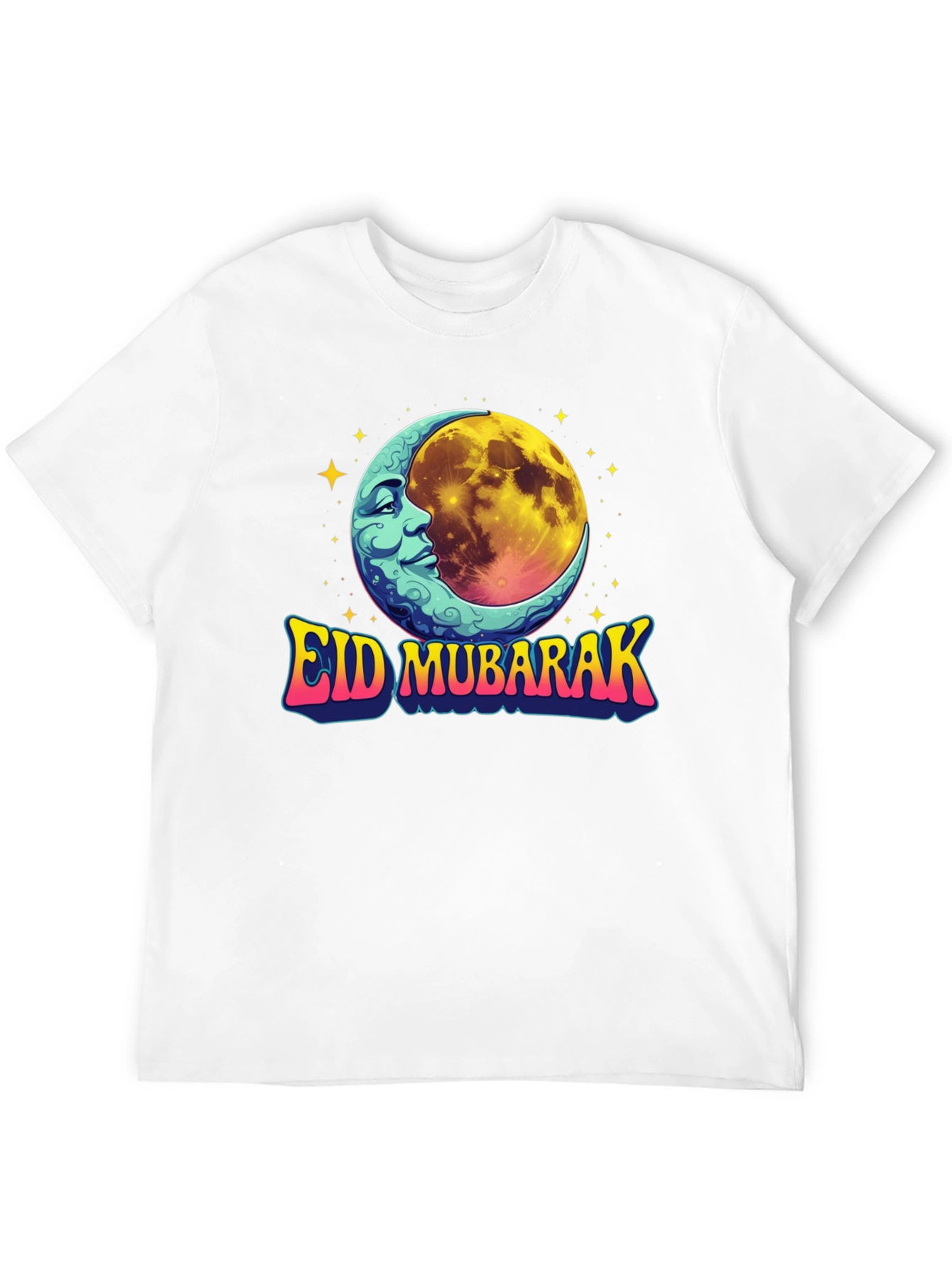 Eid Mubarak Moon Graphic T-Shirt