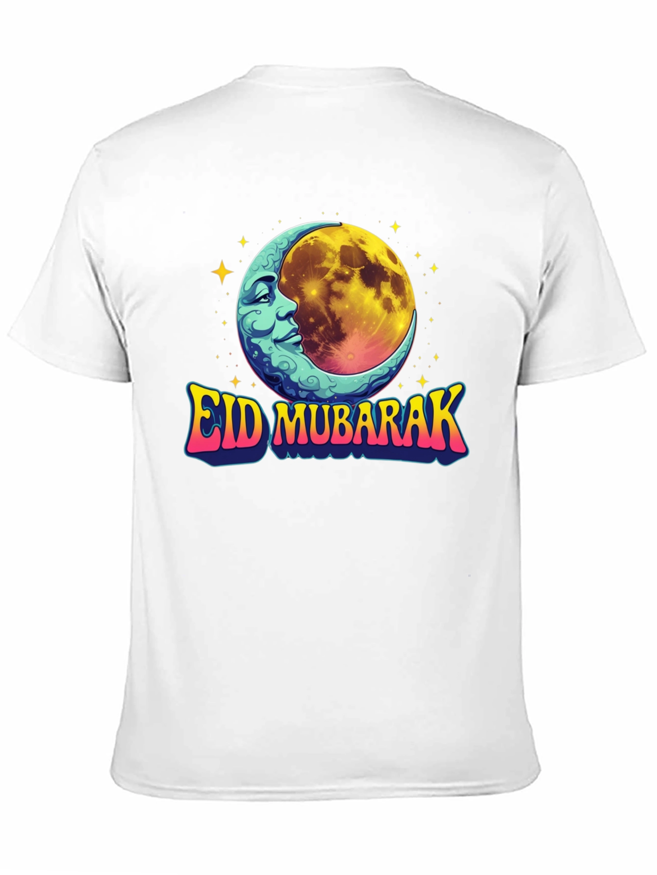 Eid Mubarak Moon Graphic T-Shirt