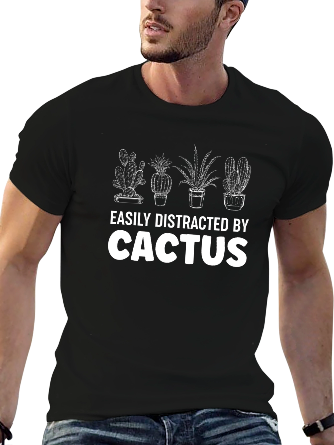 Easily Distracted By Cactus T-Shirt