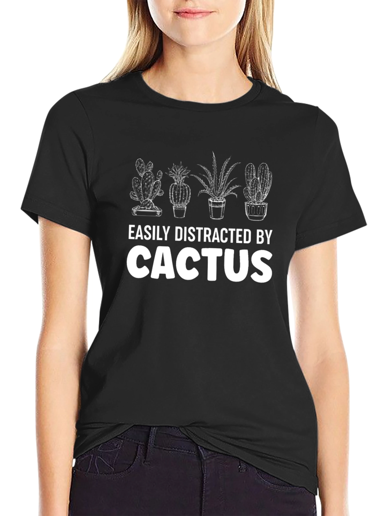 Easily Distracted By Cactus T-Shirt