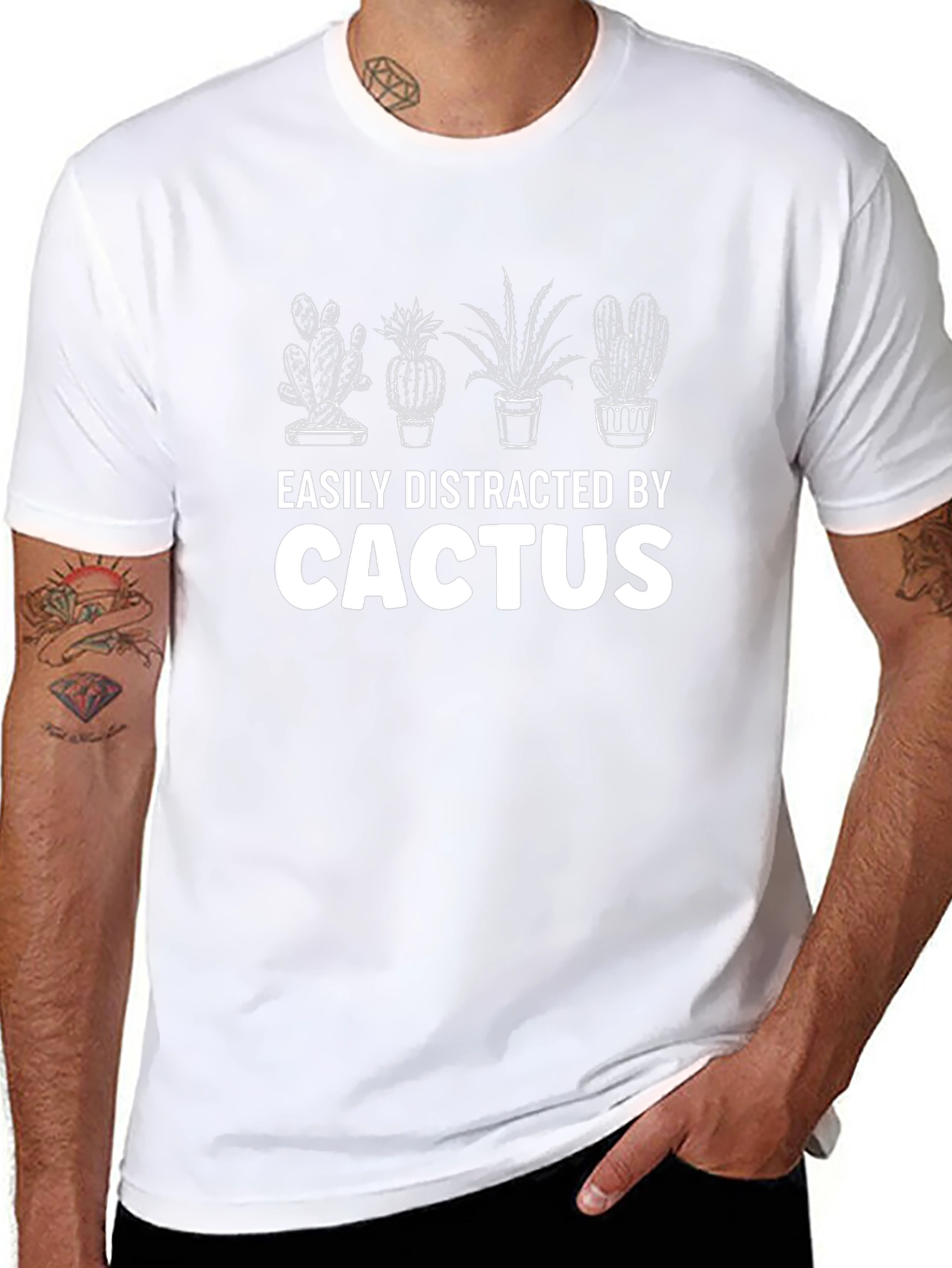 Easily Distracted By Cactus T-Shirt