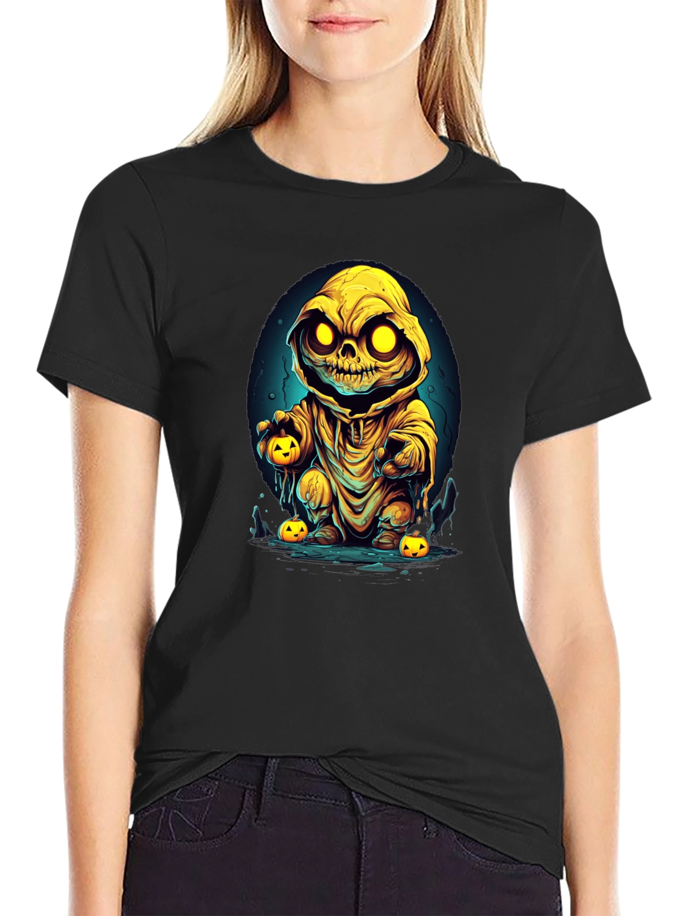 Spooky Pumpkin Character Graphic Tee