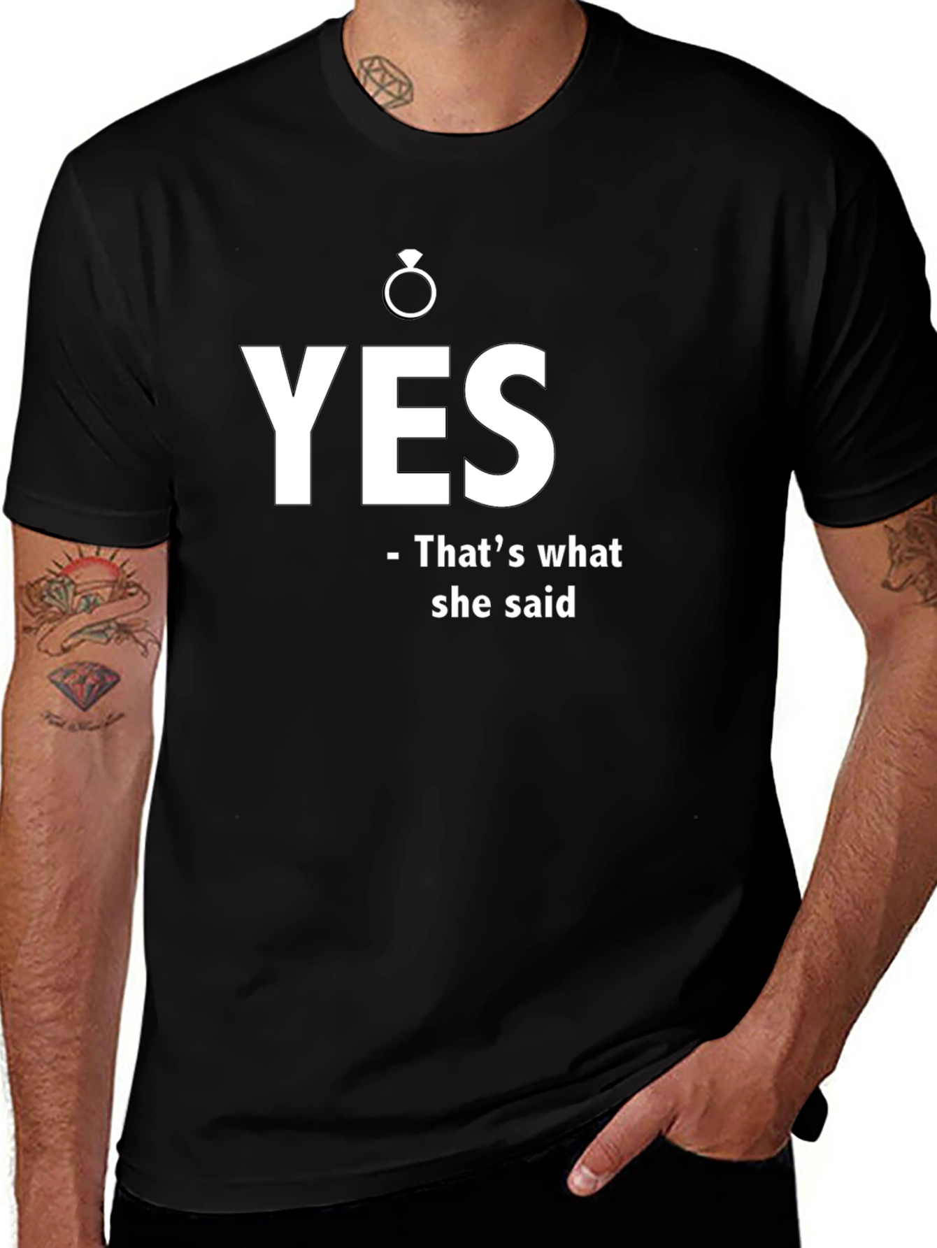 YES She Said T-Shirt - Engagement Gift Tee