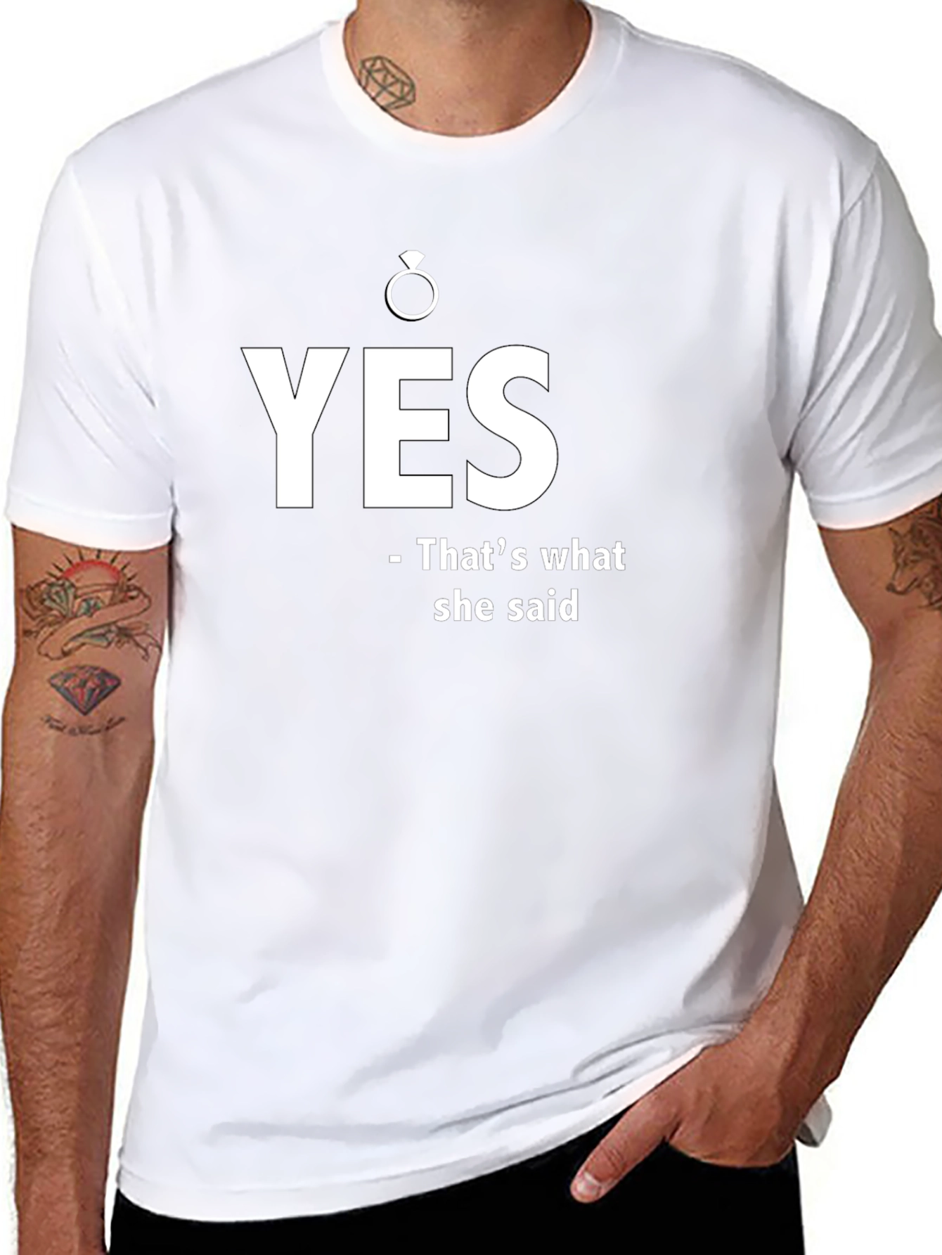 YES She Said T-Shirt - Engagement Gift Tee