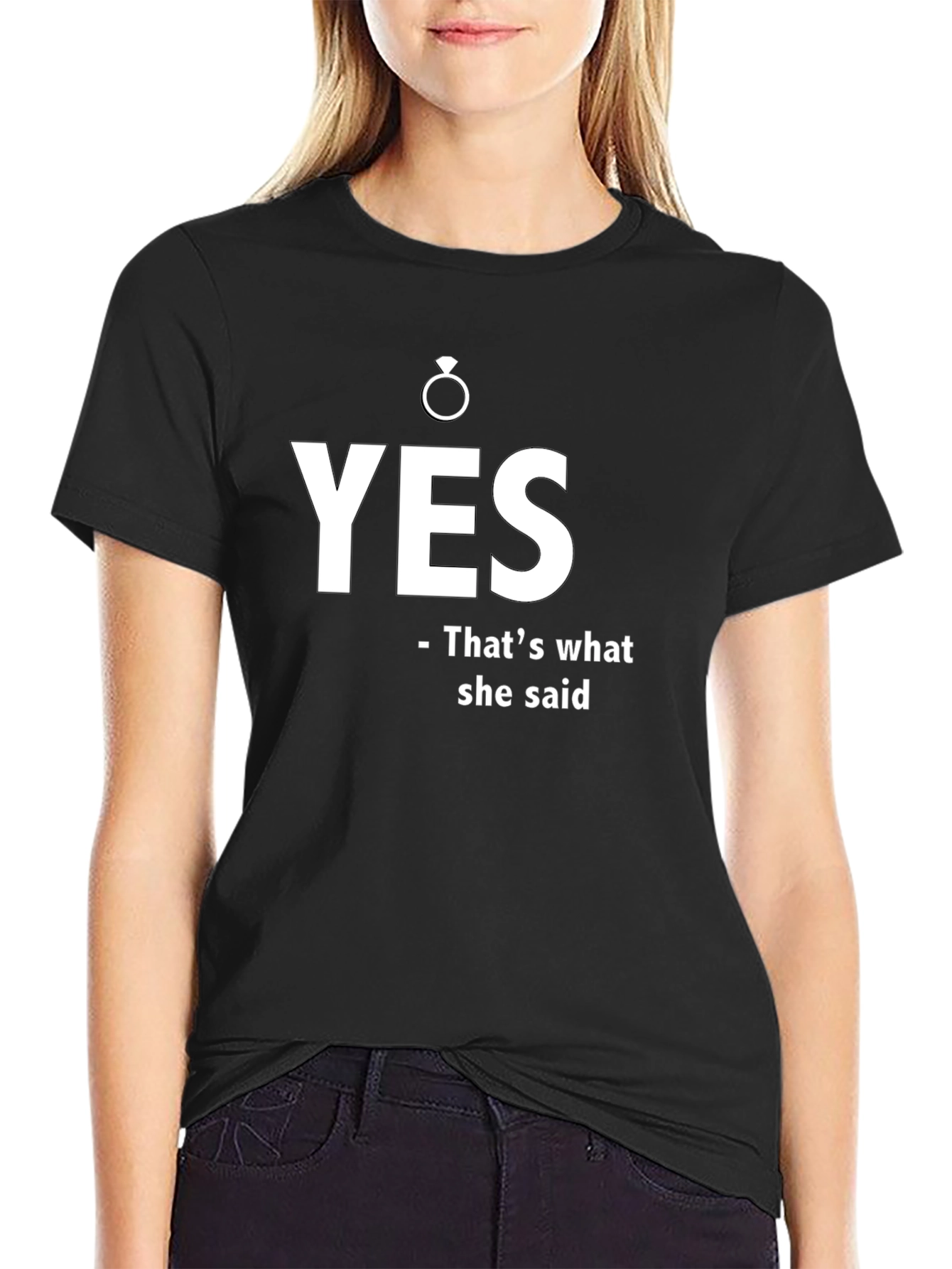 YES She Said T-Shirt - Engagement Gift Tee