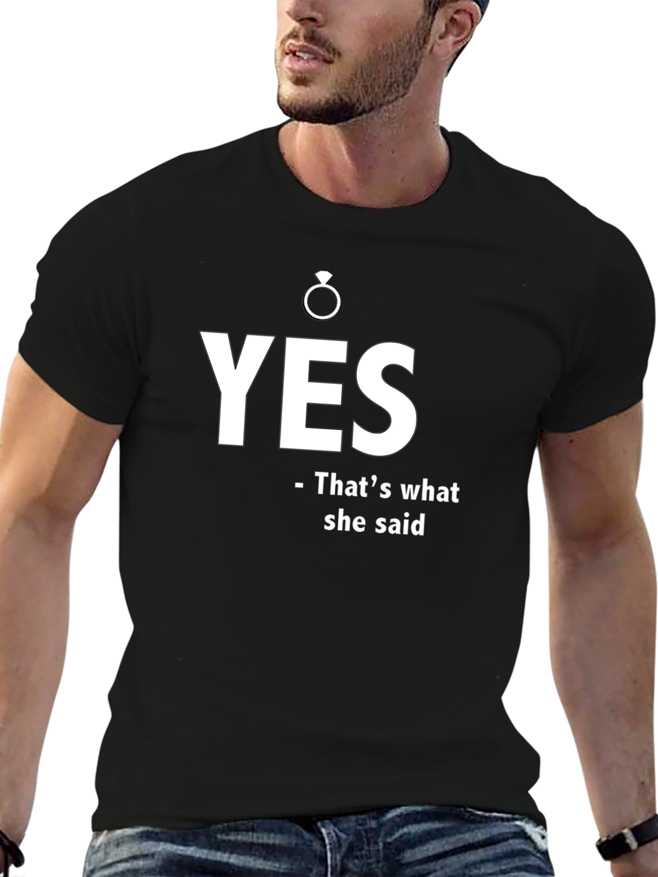 YES She Said T-Shirt - Engagement Gift Tee