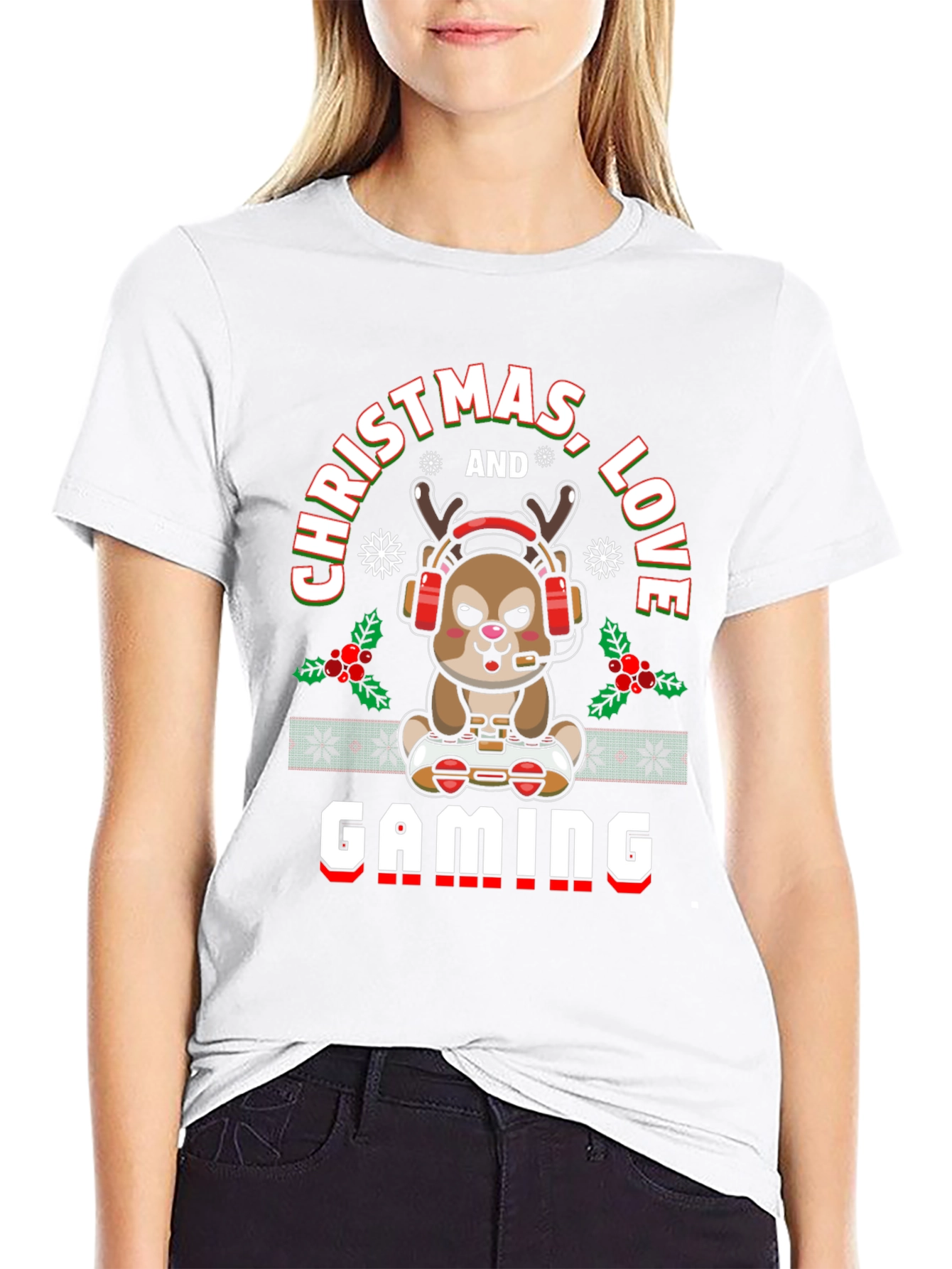 Christmas Gaming Reindeer T-Shirt