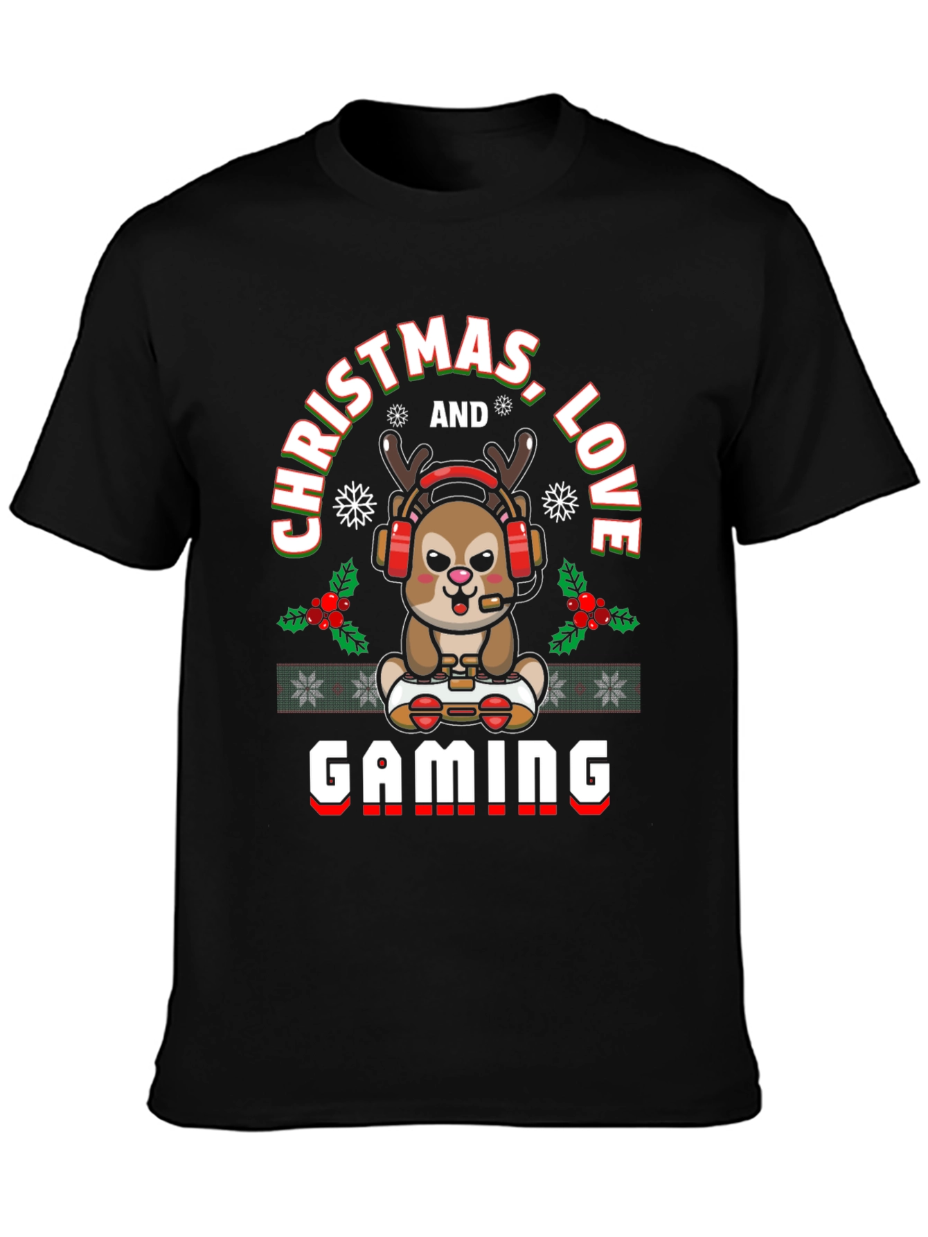 Christmas Gaming Reindeer T-Shirt