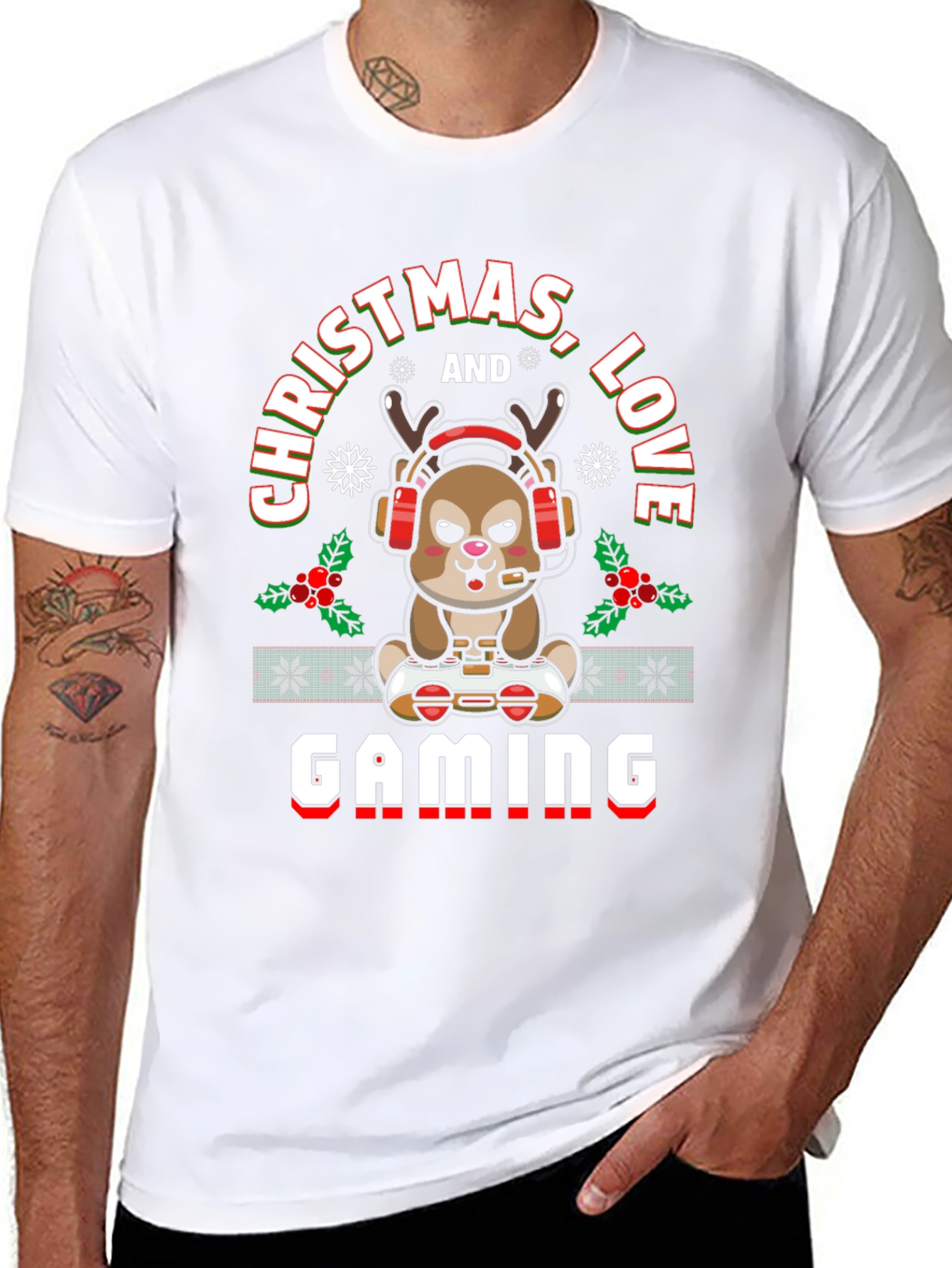 Christmas Gaming Reindeer T-Shirt