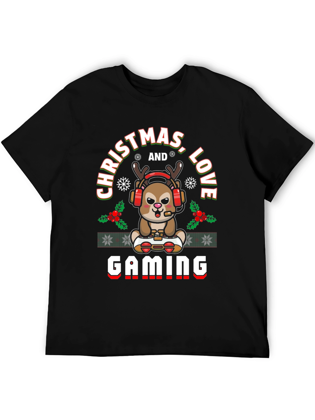 Christmas Gaming Reindeer T-Shirt