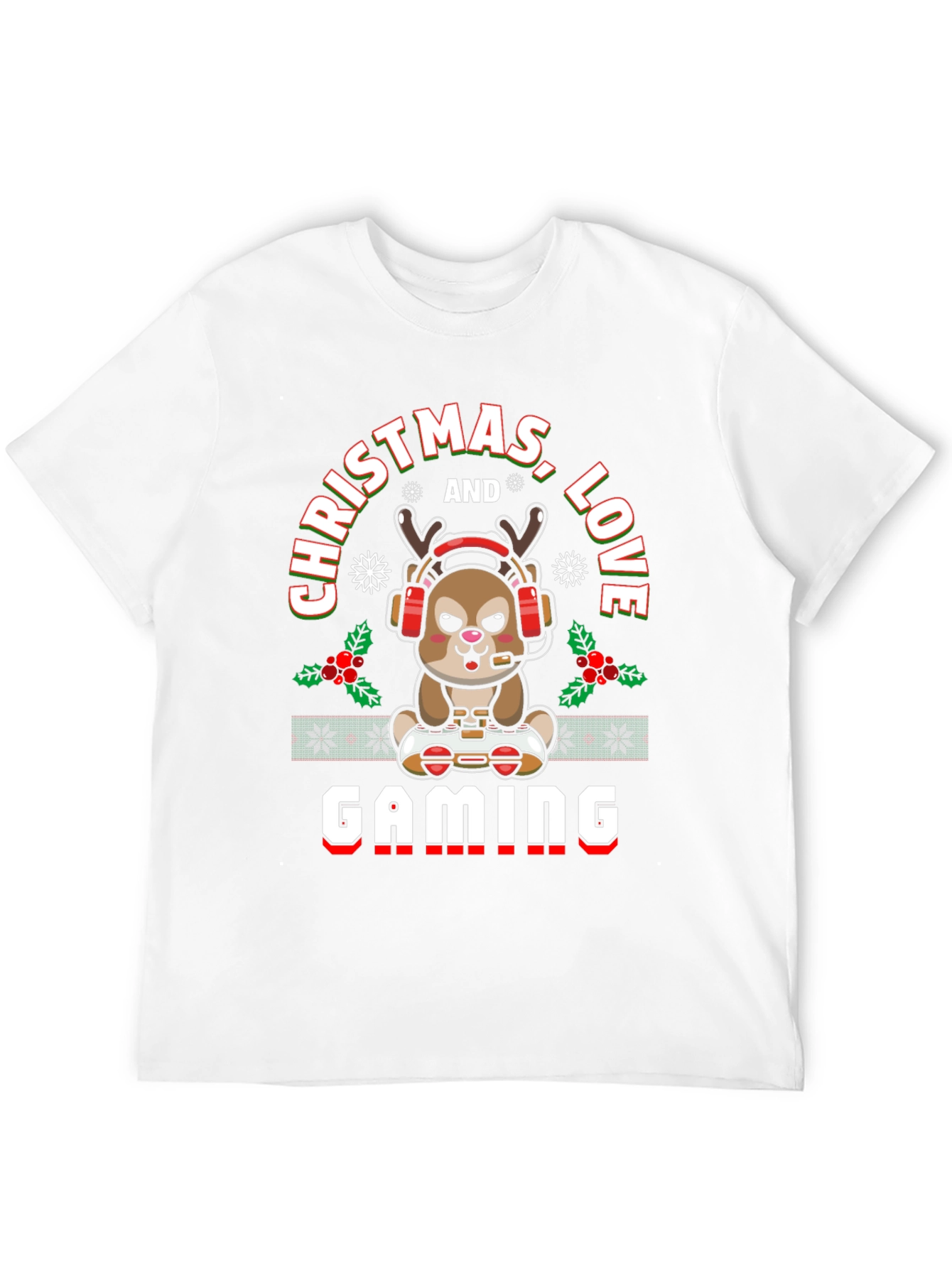 Christmas Gaming Reindeer T-Shirt