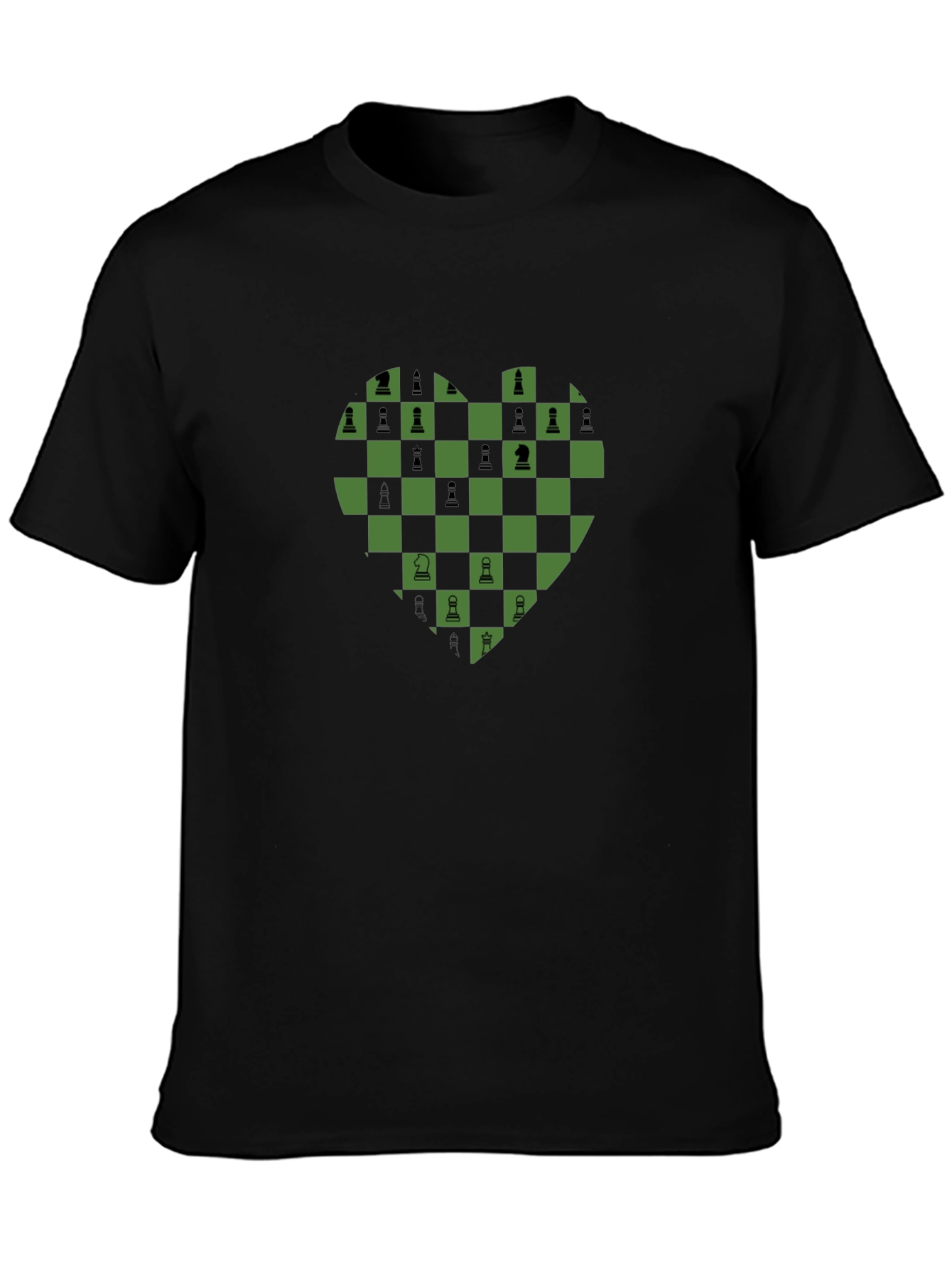 Chess Heart Graphic T-Shirt - Casual Style